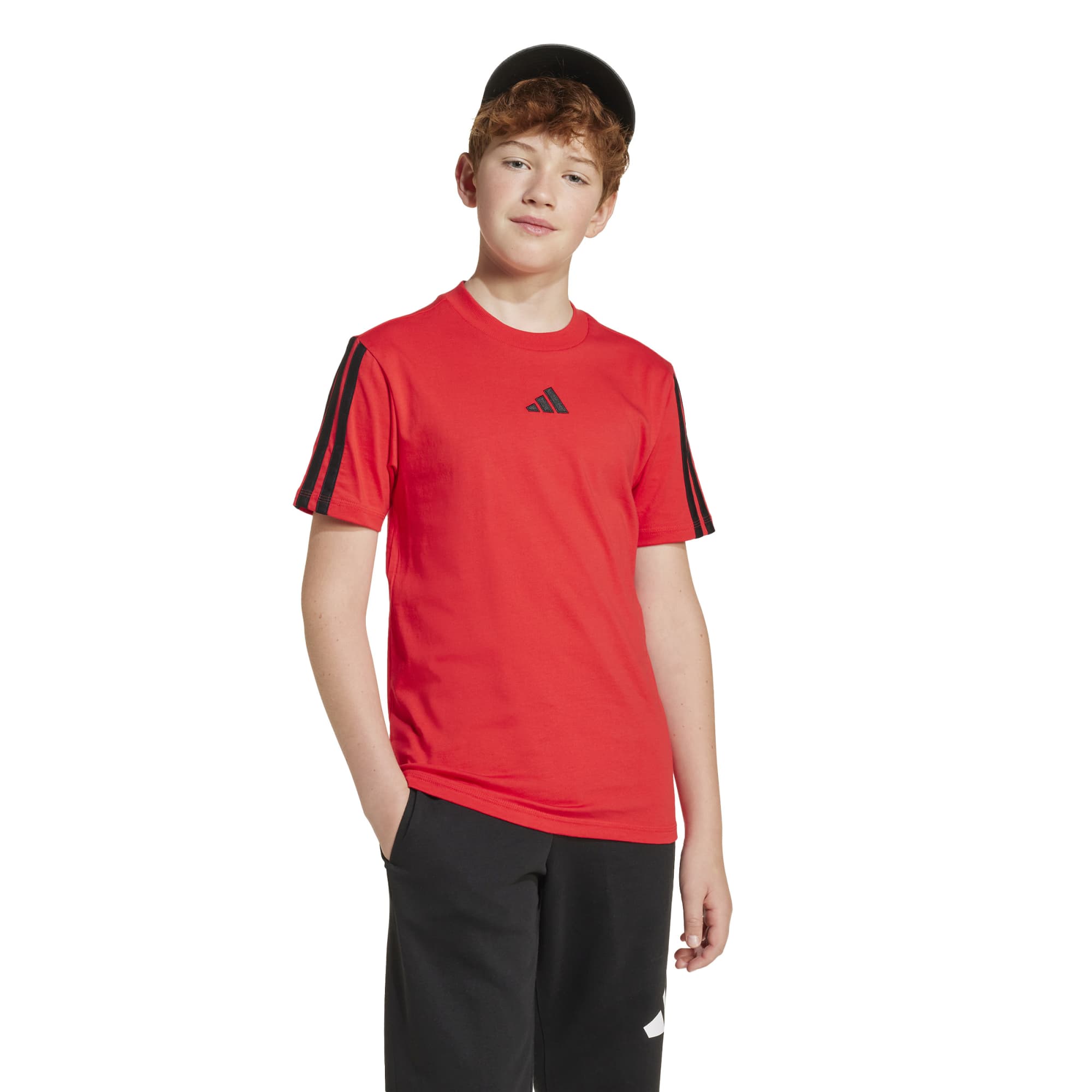 T-shirt Essentials Ragazzo - Rosso / Nero