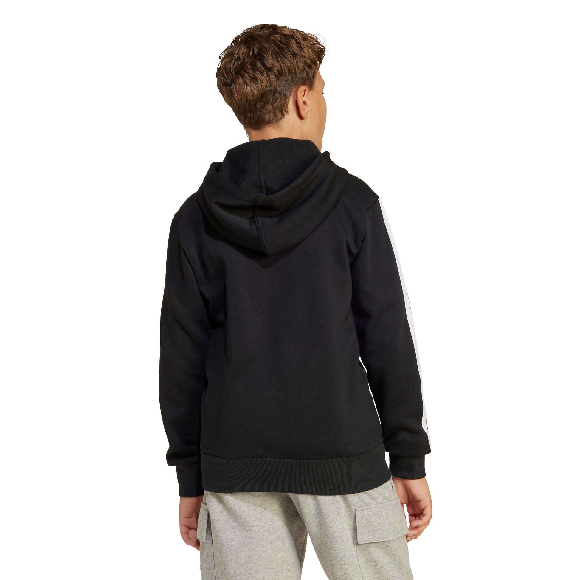 Adidas Felpa con Cappuccio e Zip Essentials Nero
