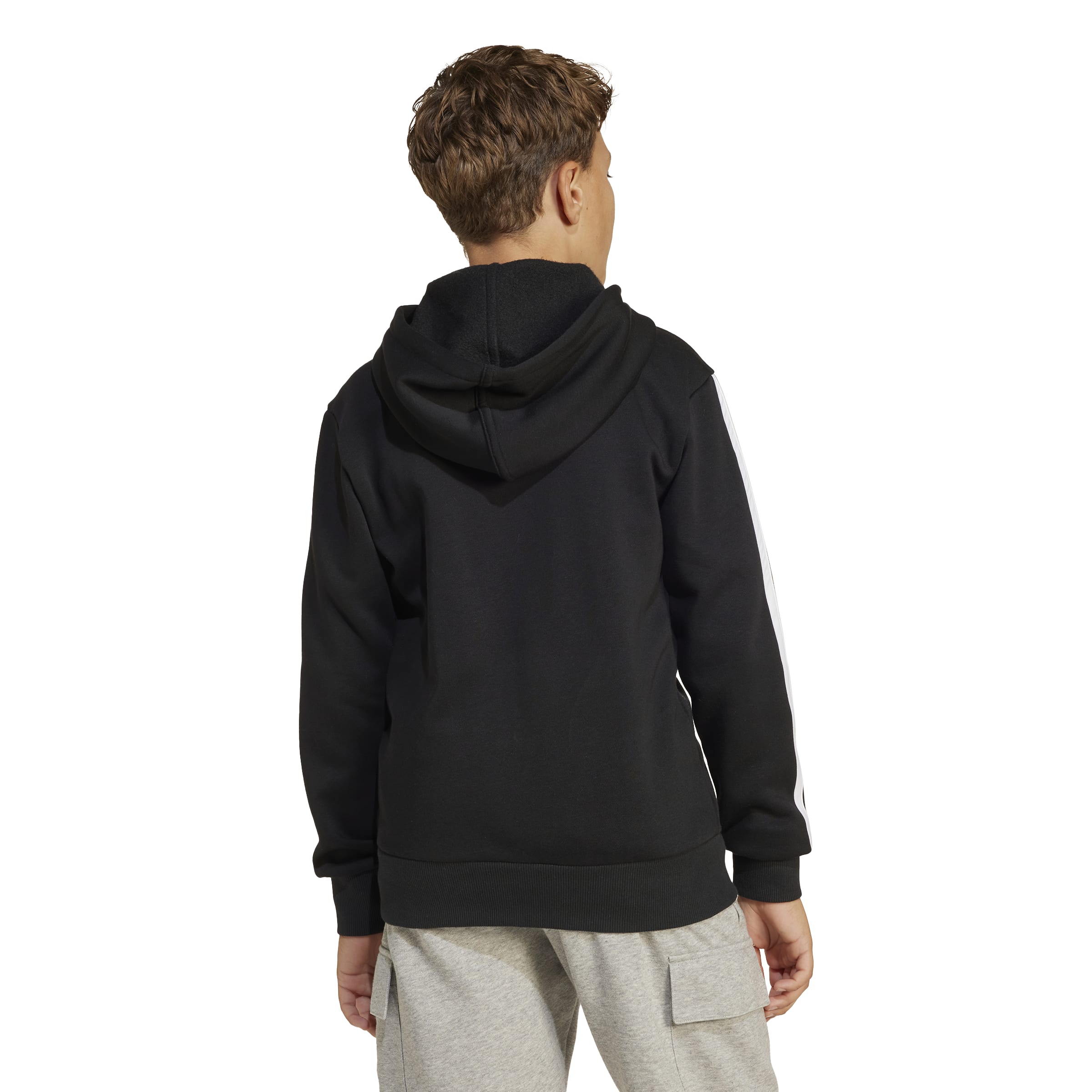 Adidas Felpa con Cappuccio e Zip Essentials Nero