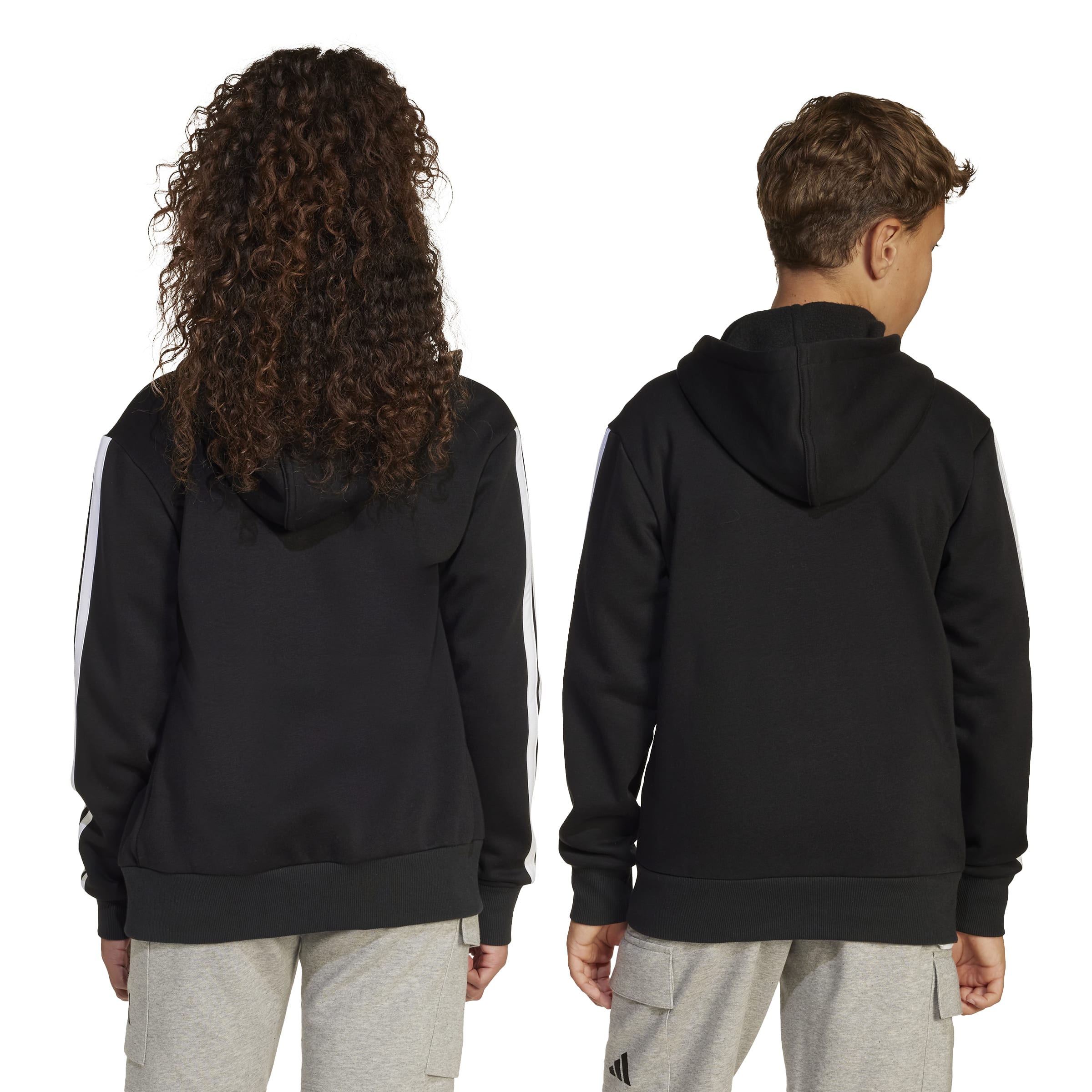 Adidas Felpa con Cappuccio e Zip Essentials Nero