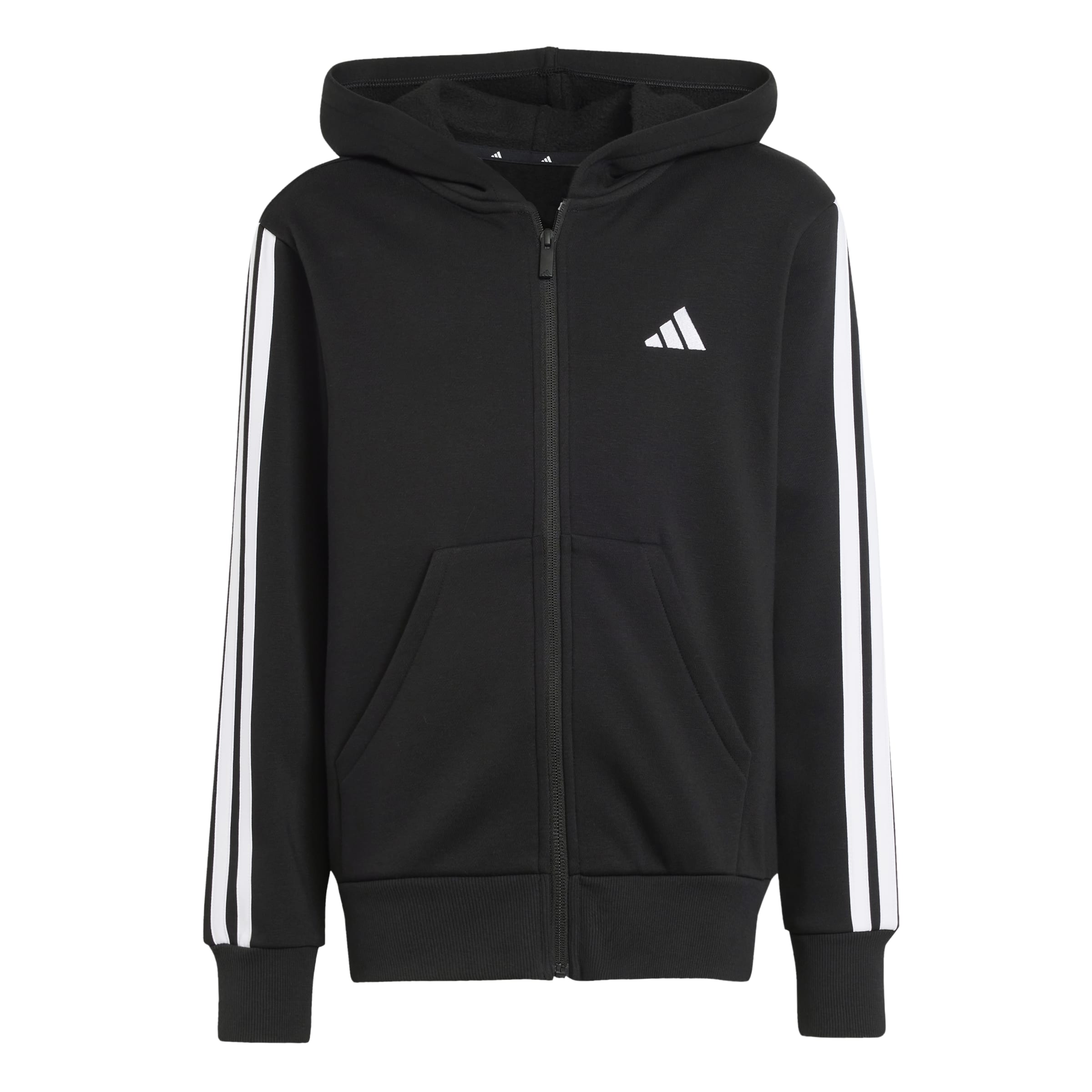 Adidas Felpa con Cappuccio e Zip Essentials Nero