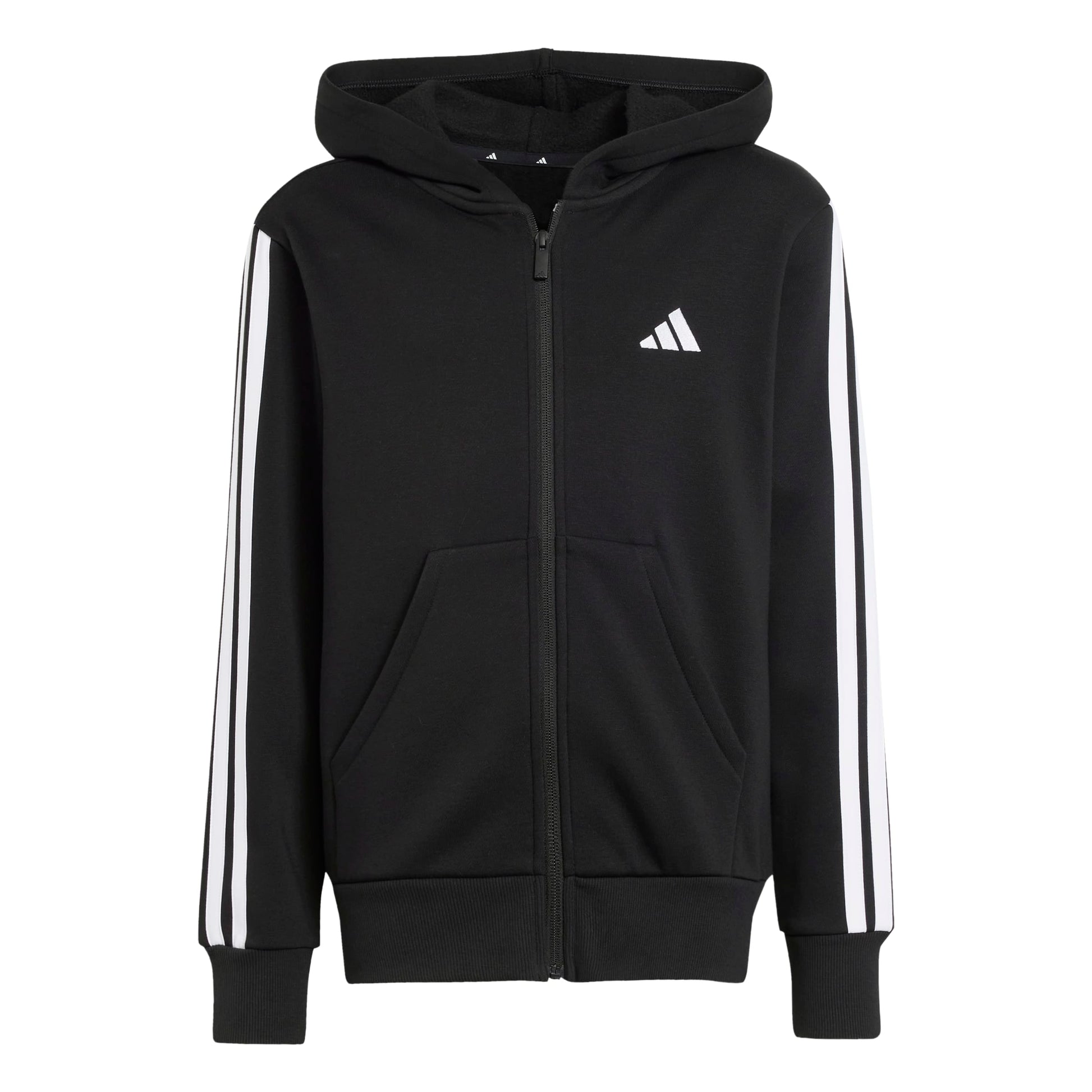 Adidas Felpa con Cappuccio e Zip Essentials Nero