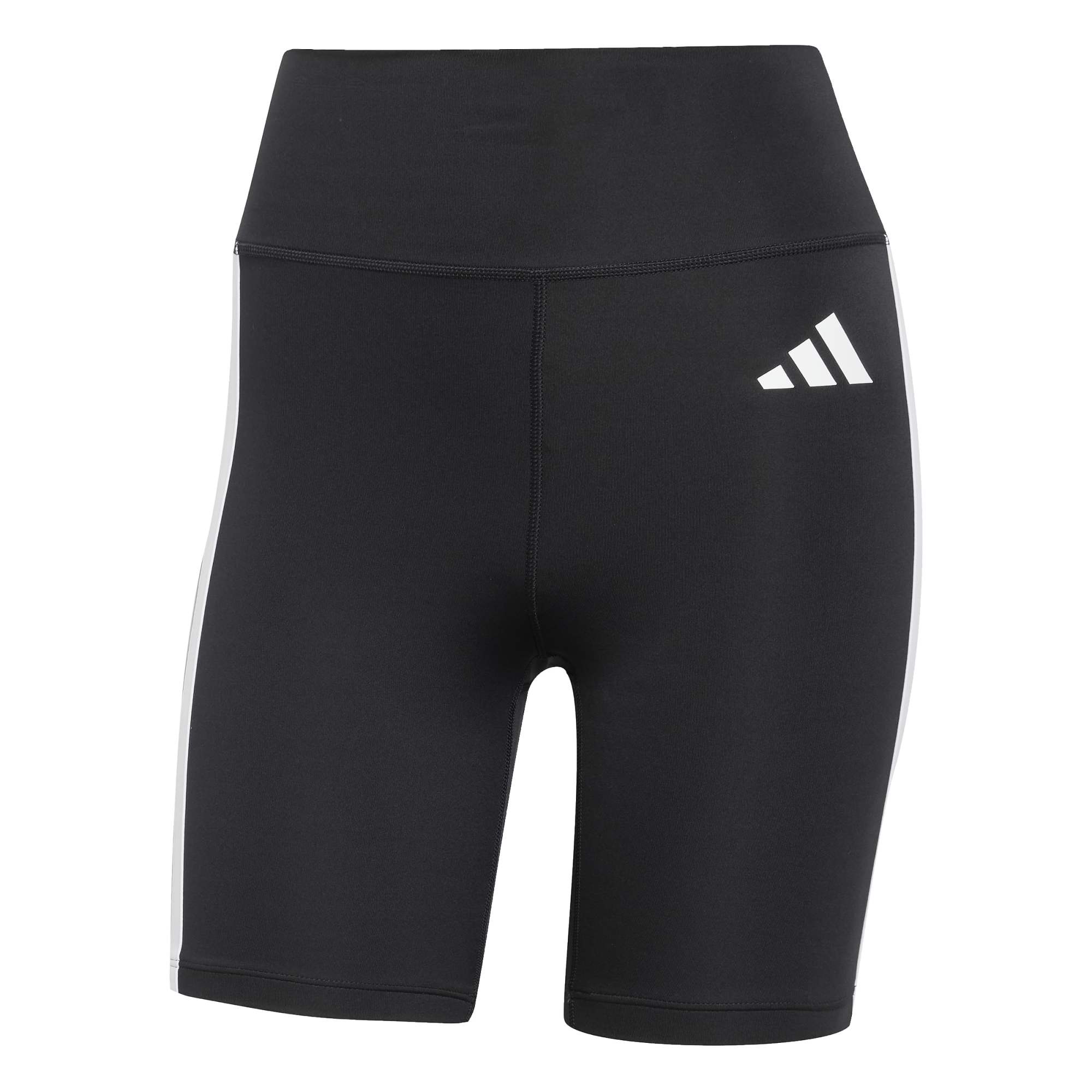 Short Leggings Optime Essentials 3 Strisce - Nero / Bianco
