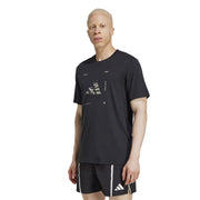 Adidas T-shirt da Allenamento Climacool Camo Logo Graphic Nero