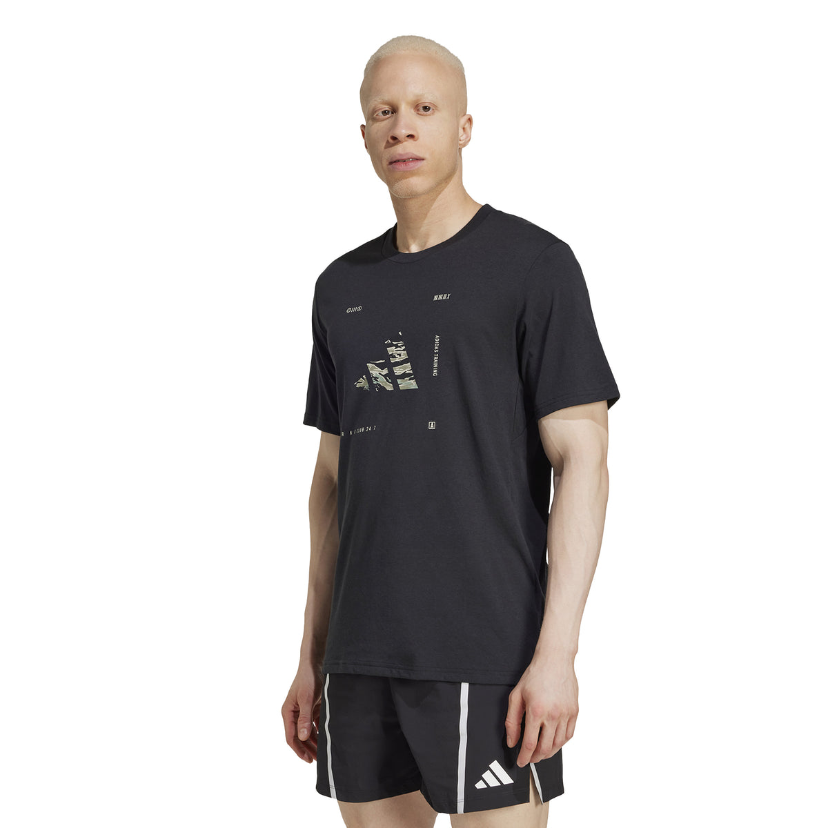 Adidas T-shirt da Allenamento Climacool Camo Logo Graphic Nero