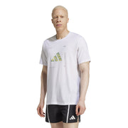 Adidas T-shirt da Allenamento Climacool Camo Logo Graphic Bianco