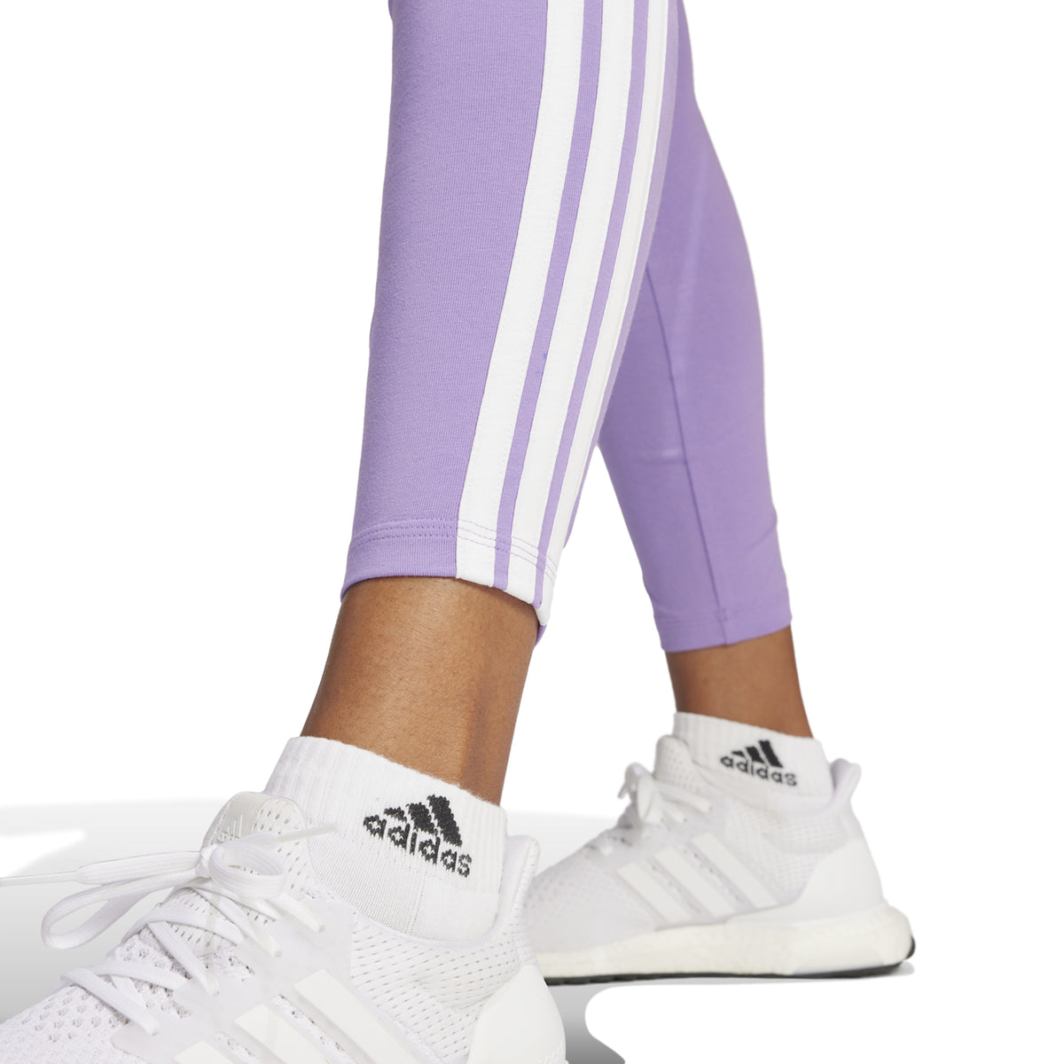Adidas Leggings Essentials 3-Stripes Cotton Viola
