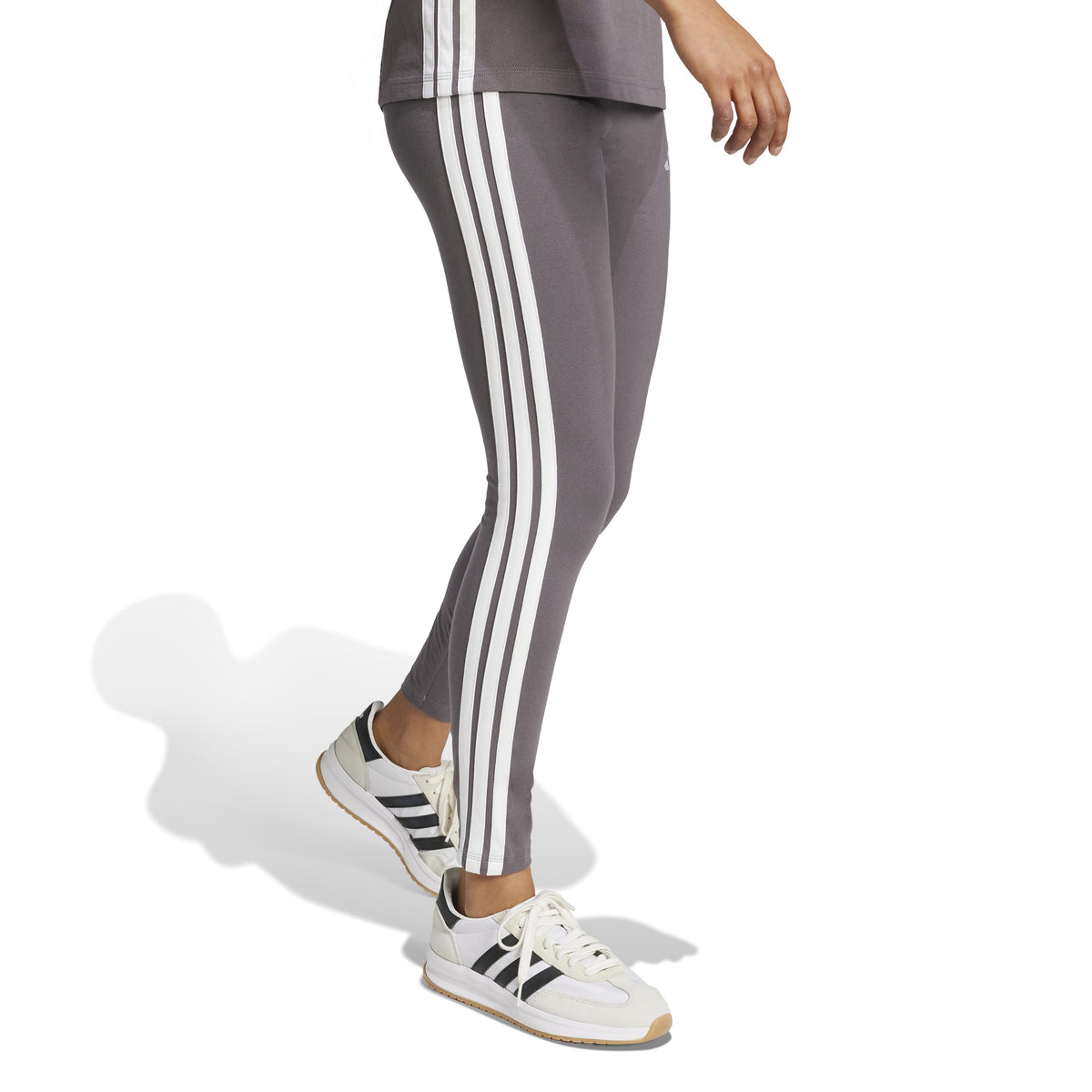 Adidas Leggings Essentials 3-Stripes Cotton Grigio