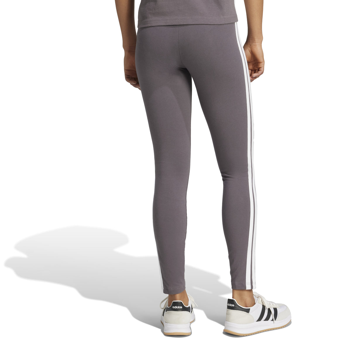 Adidas Leggings Essentials 3-Stripes Cotton Grigio