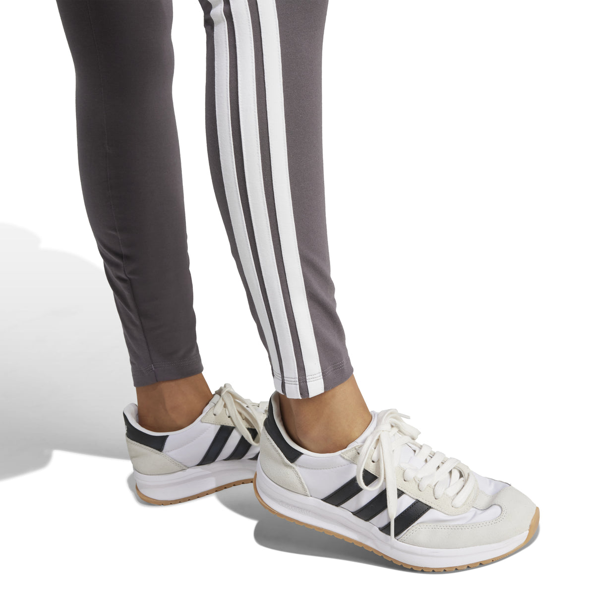 Adidas Leggings Essentials 3-Stripes Cotton Grigio