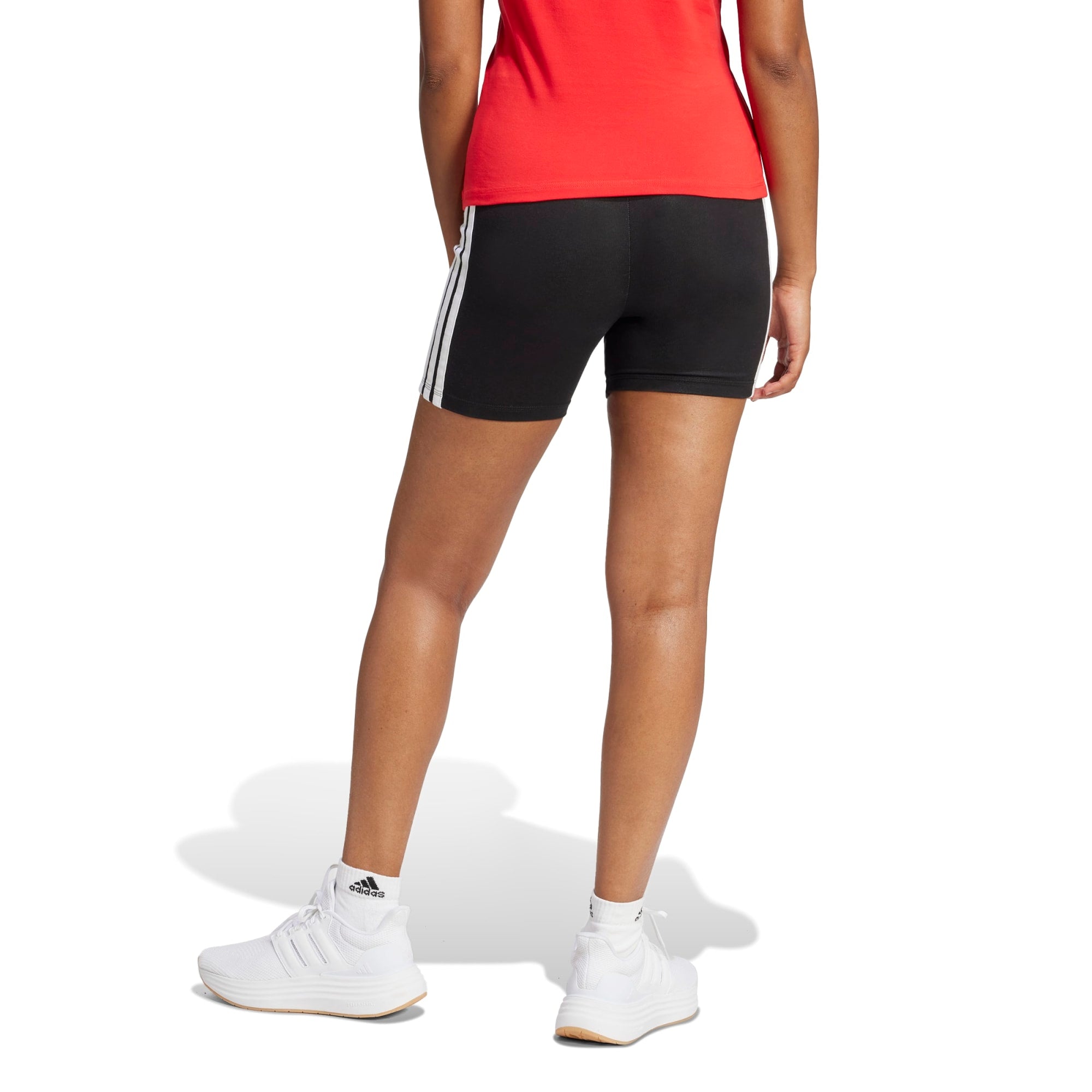 Short Essentials 3-Stripes High Waisted Biker - Nero