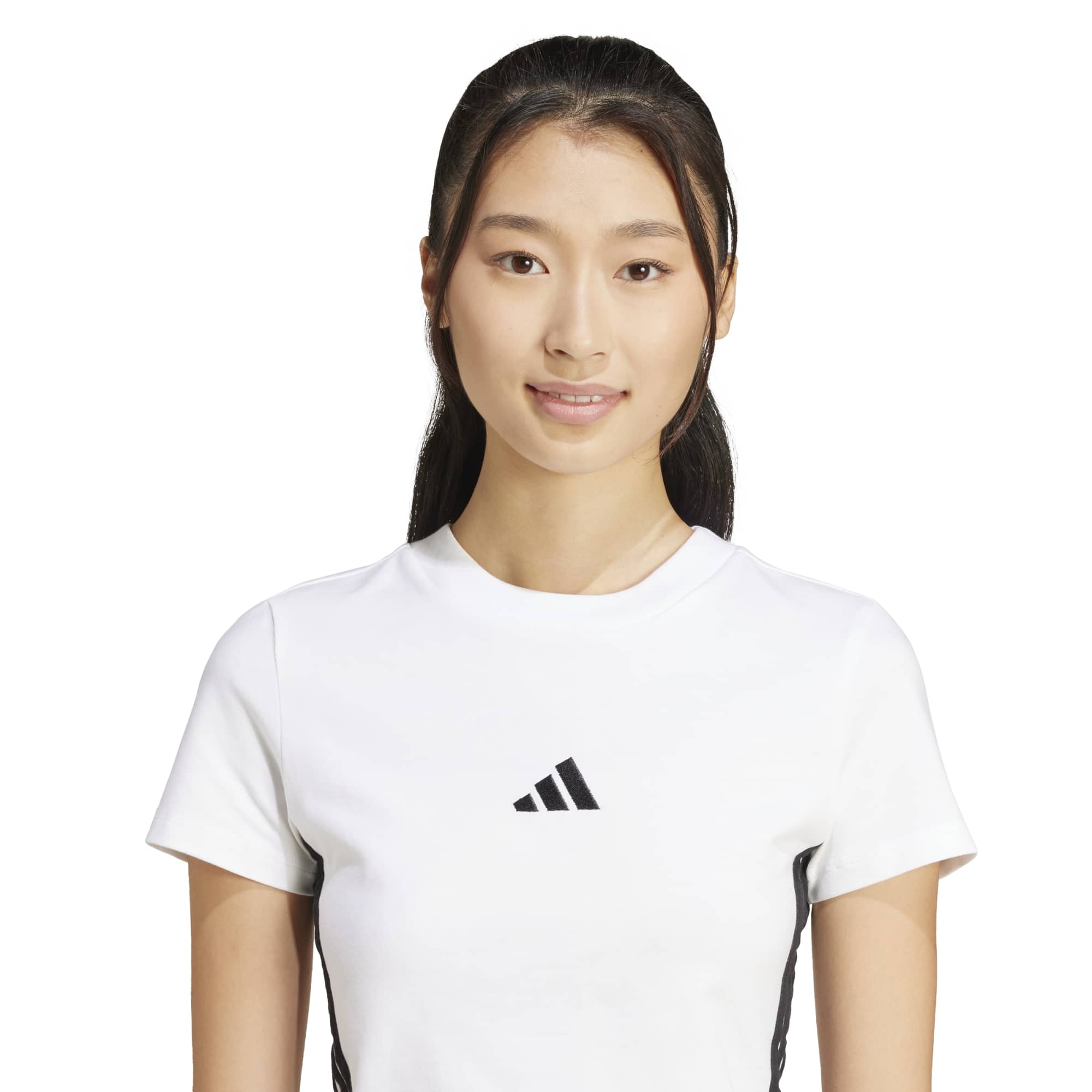 T-shirt Essentials 3-Stripes Slim Baby - Bianco