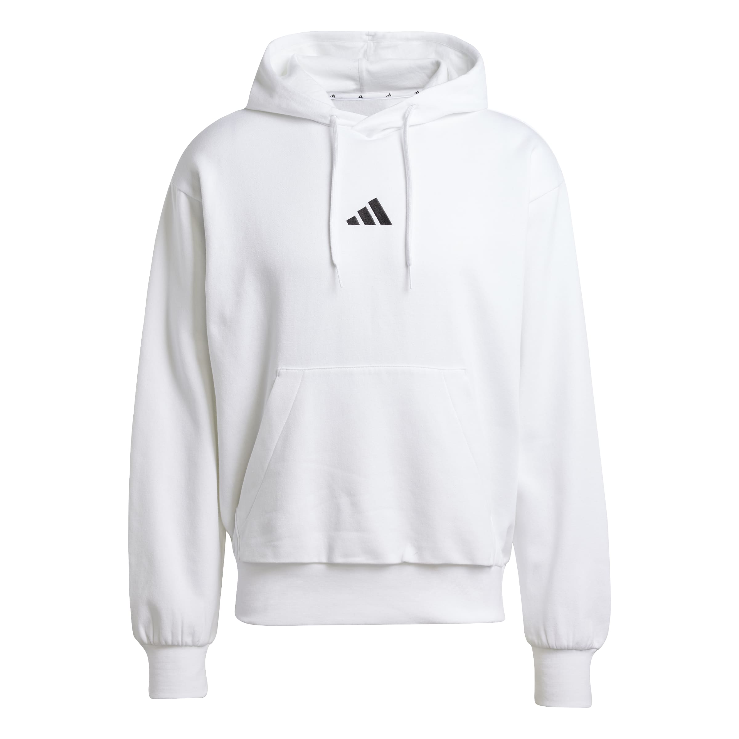 Adidas Felpa con Cappuccio Essentials Feelcozy Fleece Bianco