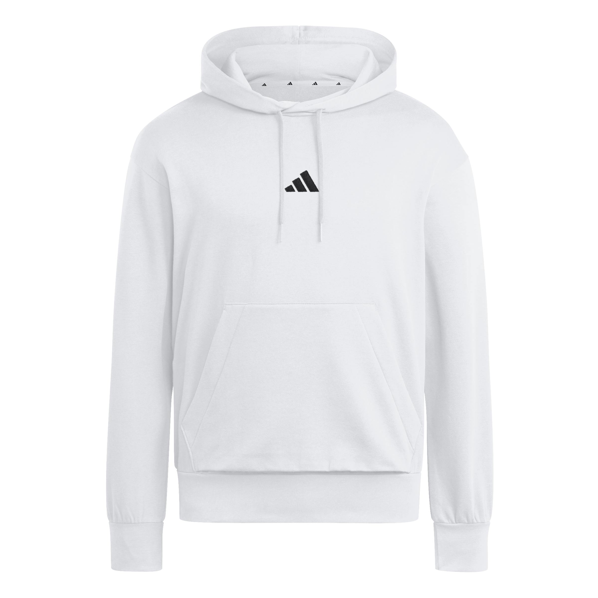 Adidas Felpa con Cappuccio Essentials Feelcozy Fleece Bianco