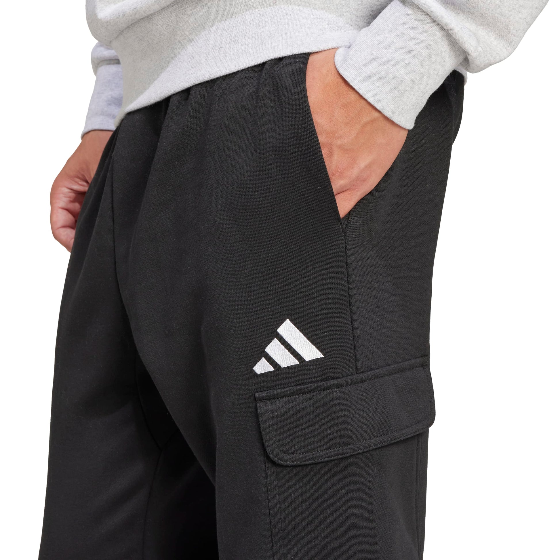 Adidas Pantaloni Cargo Essentials Feelcozy Fleece Nero