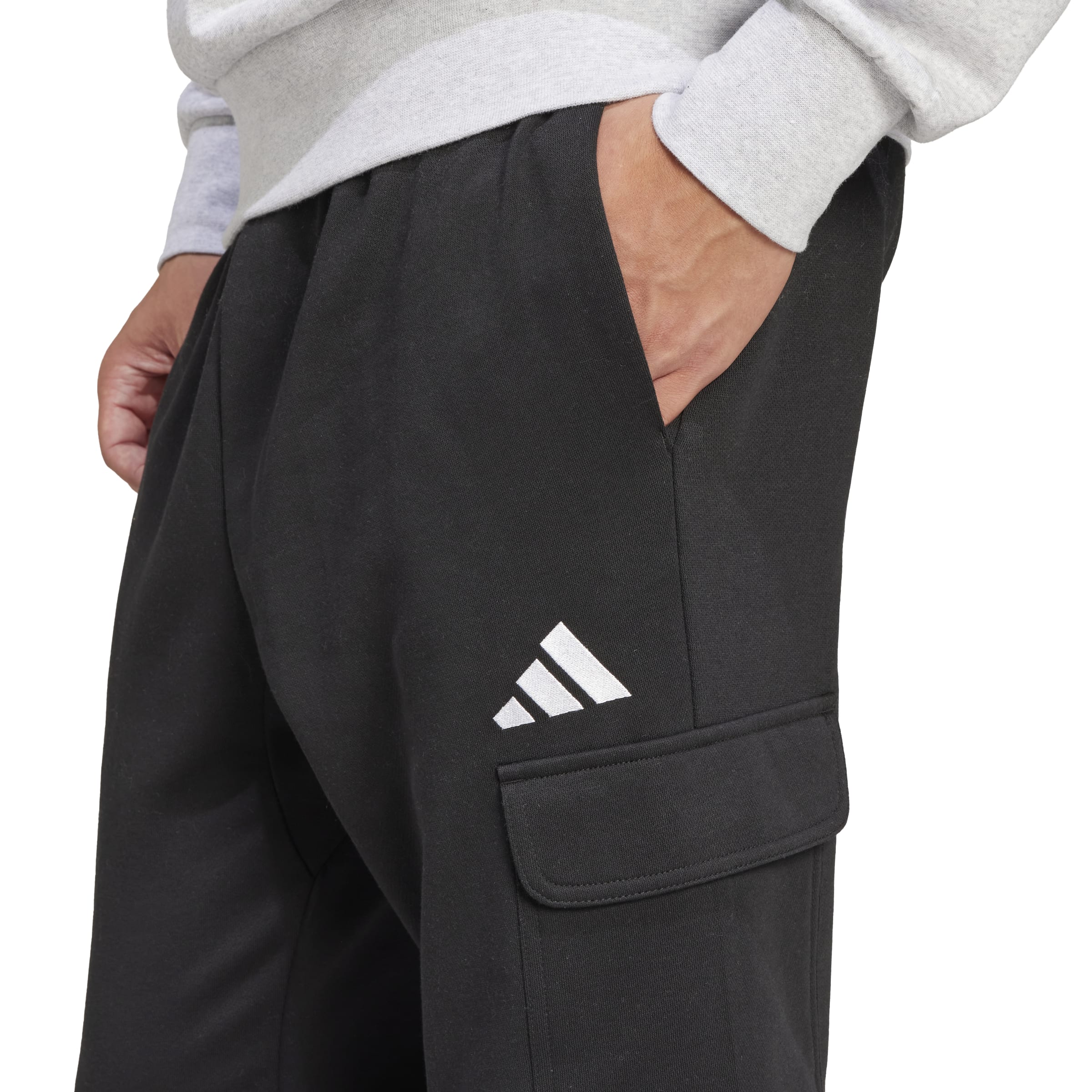 Adidas Pantaloni Cargo Essentials Feelcozy Fleece Nero