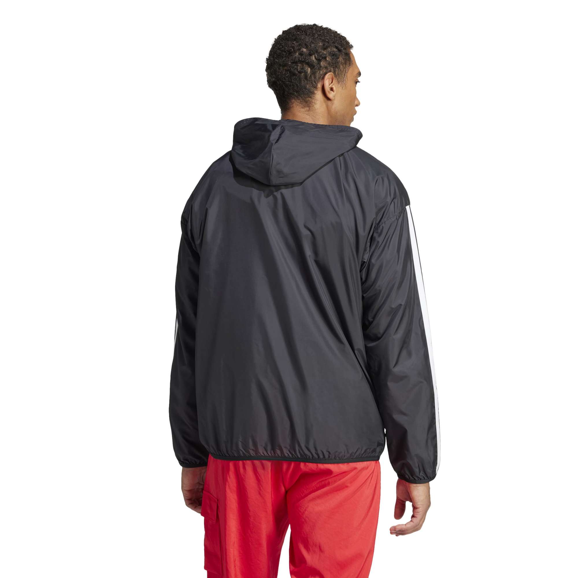 Giacca a vento Essentials 3-Stripes - Nero / Bianco