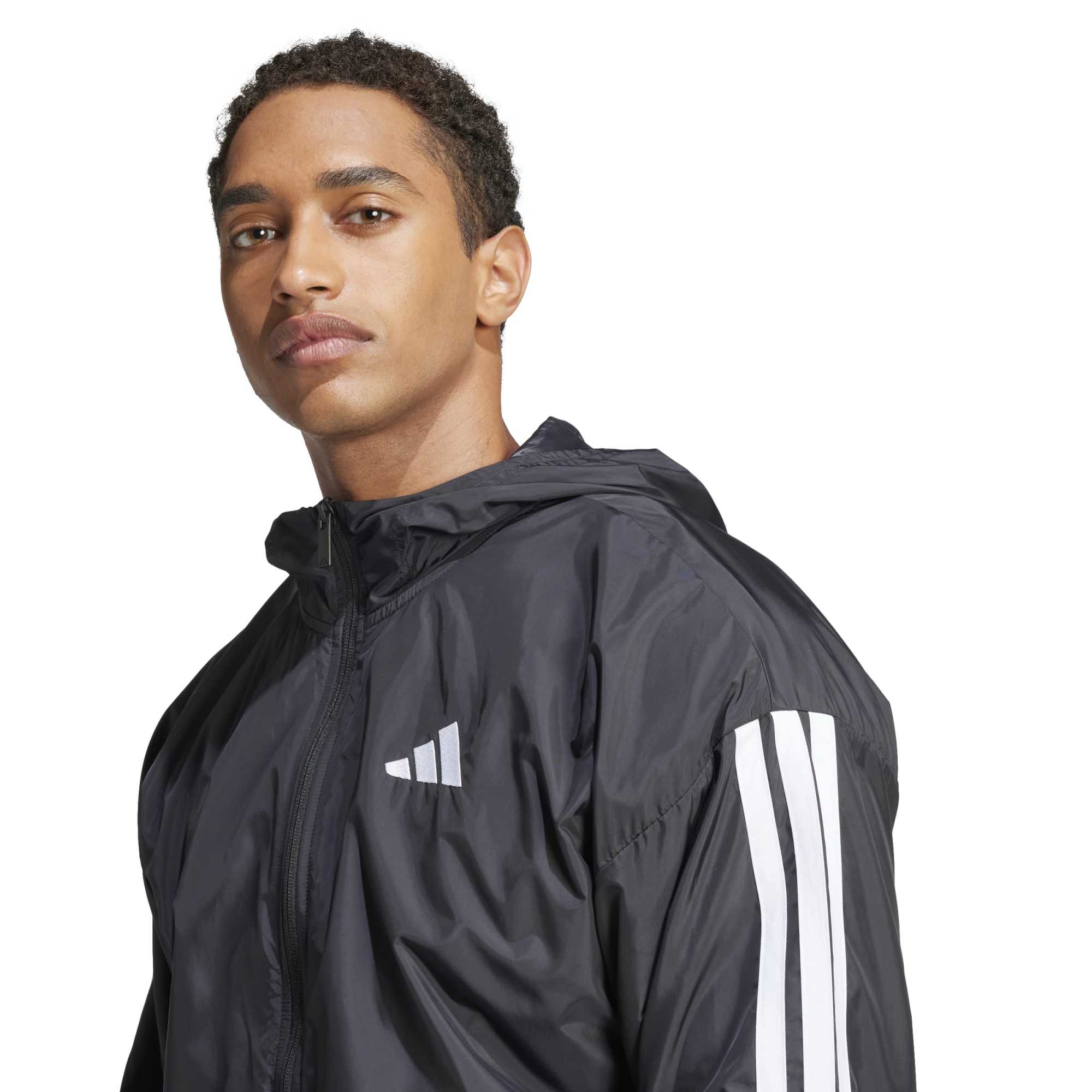 Giacca a vento Essentials 3-Stripes - Nero / Bianco