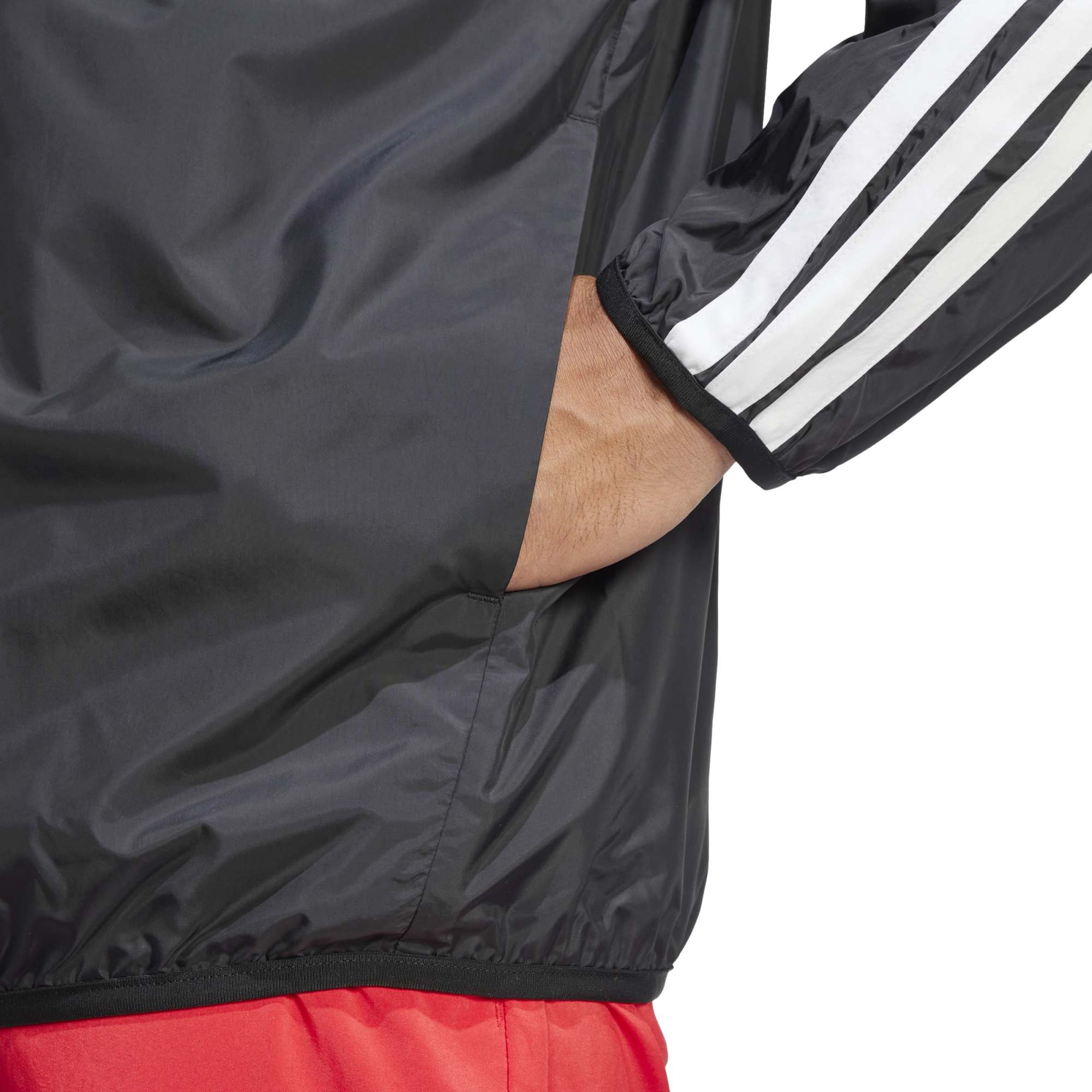 Giacca a vento Essentials 3-Stripes - Nero / Bianco