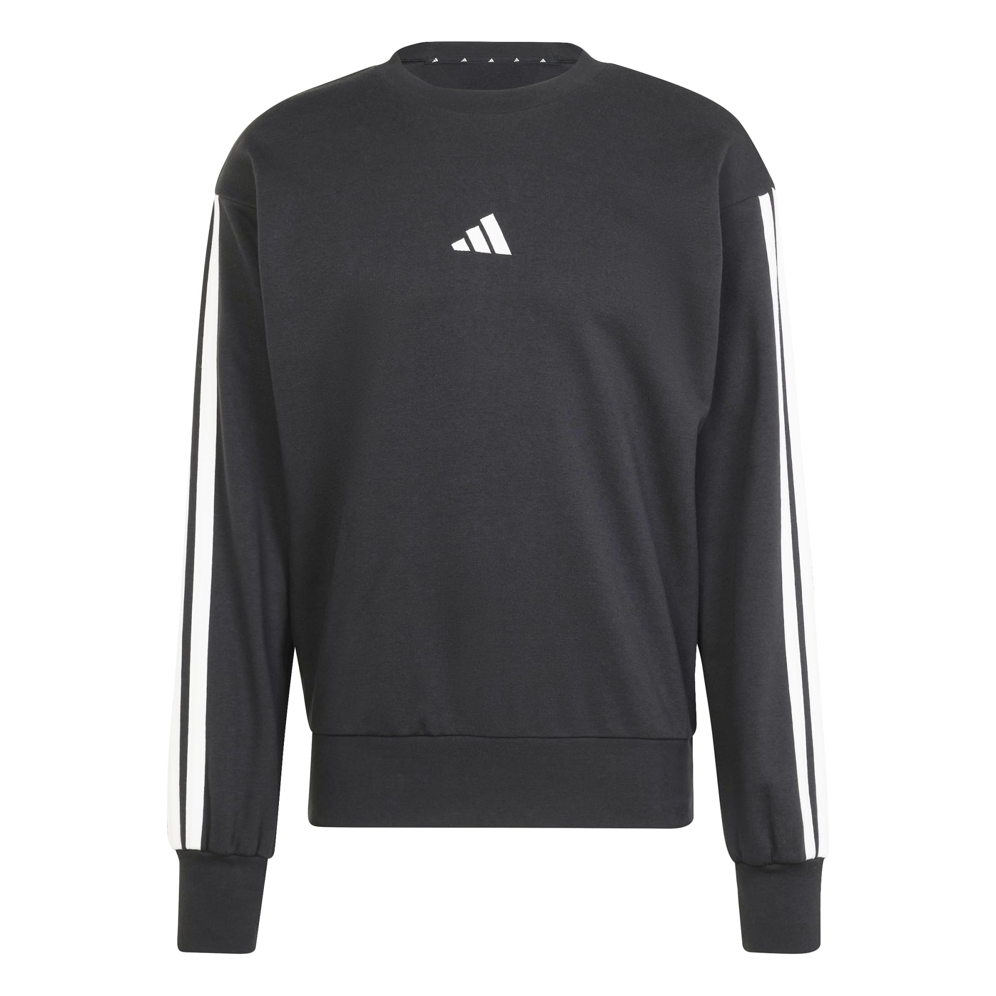 Felpa Essentials 3-Stripes French Terry - Nero / Bianco