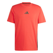 T-shirt Essentials 3-Stripes Single Jersey - Rosso / Nero