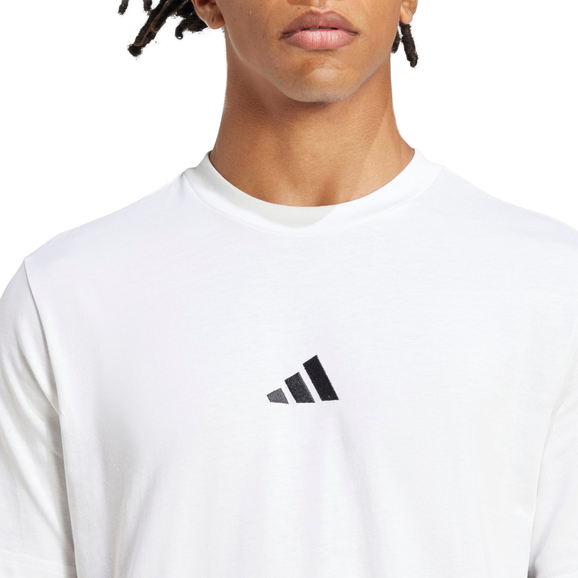 T-shirt Essentials 3-Stripes Single Jersey - Bianco / Nero