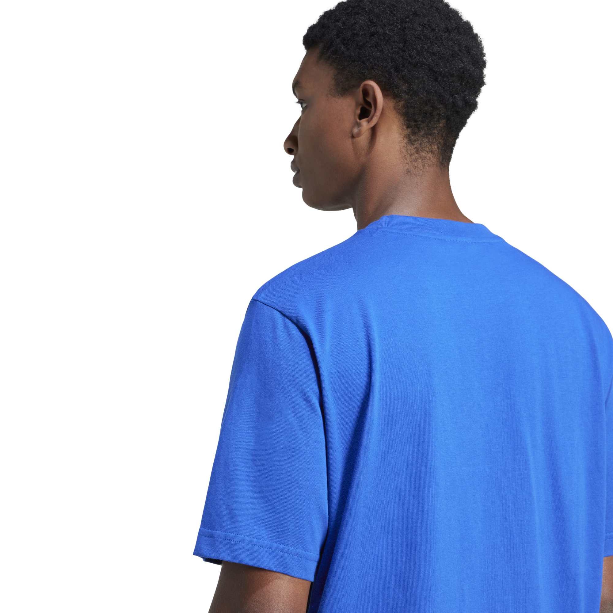 T-shirt Essentials 3-Stripes Single Jersey - Blu / Nero