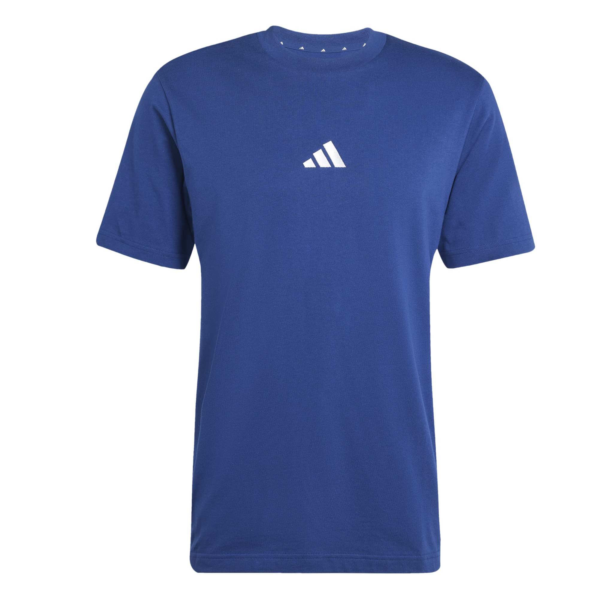 T-shirt Essentials 3-Stripes Single Jersey - Blu / Bianco
