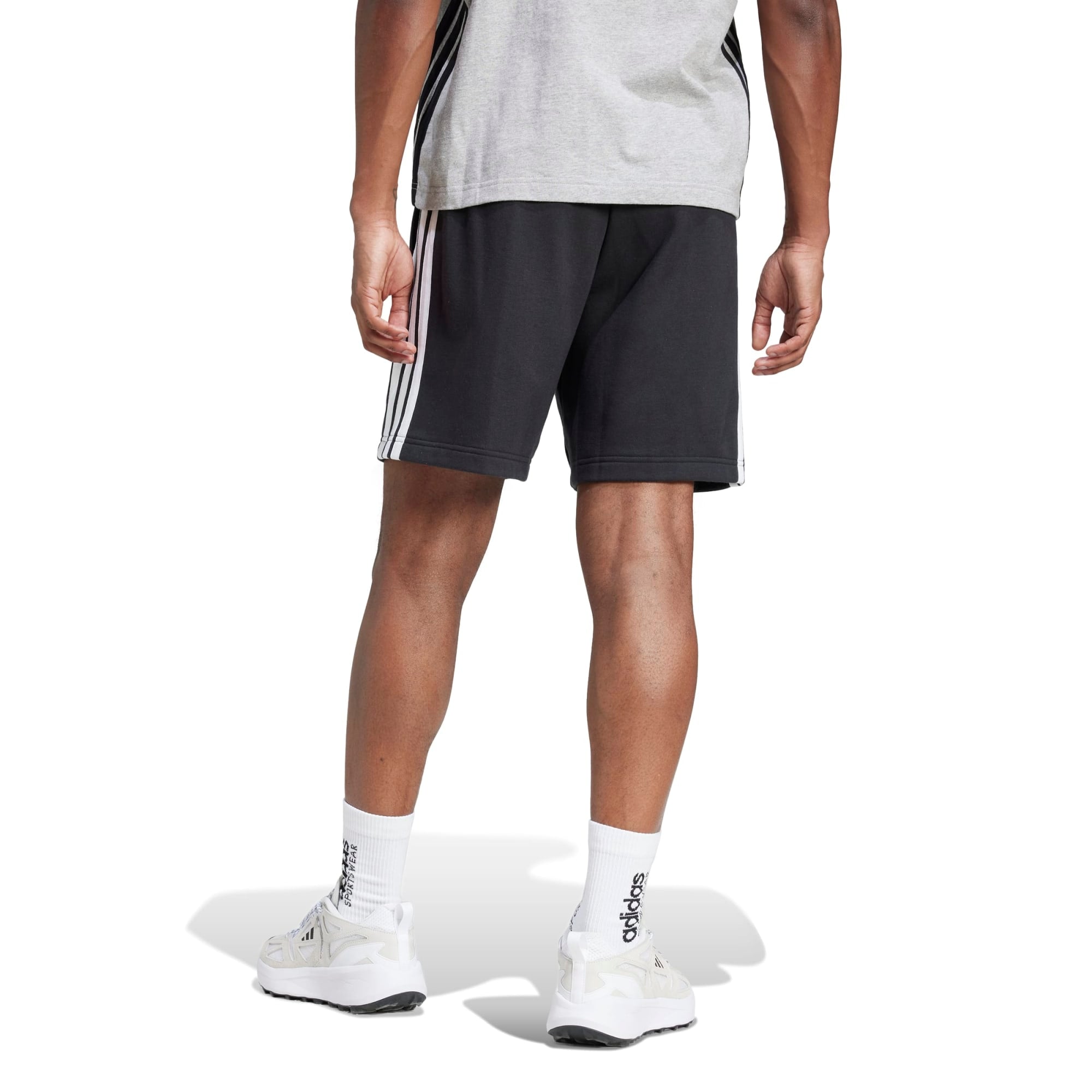 Short Essential 3-Stripes French Terry - Nero / Bianco