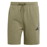 Short Essential 3-Stripes French Terry - Verde / Nero