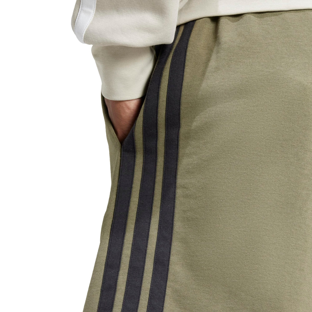 Short Essential 3-Stripes French Terry - Verde / Nero