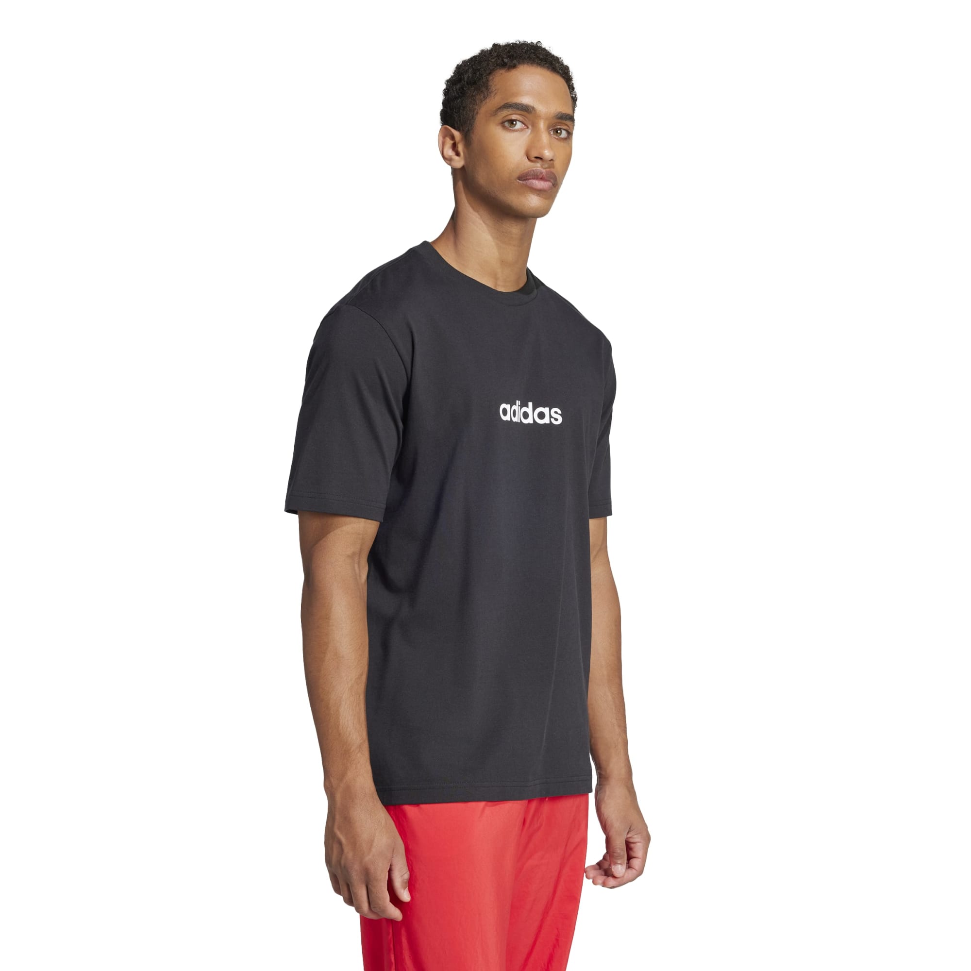 T-shirt Essentials Linear Single Jersey - Nero