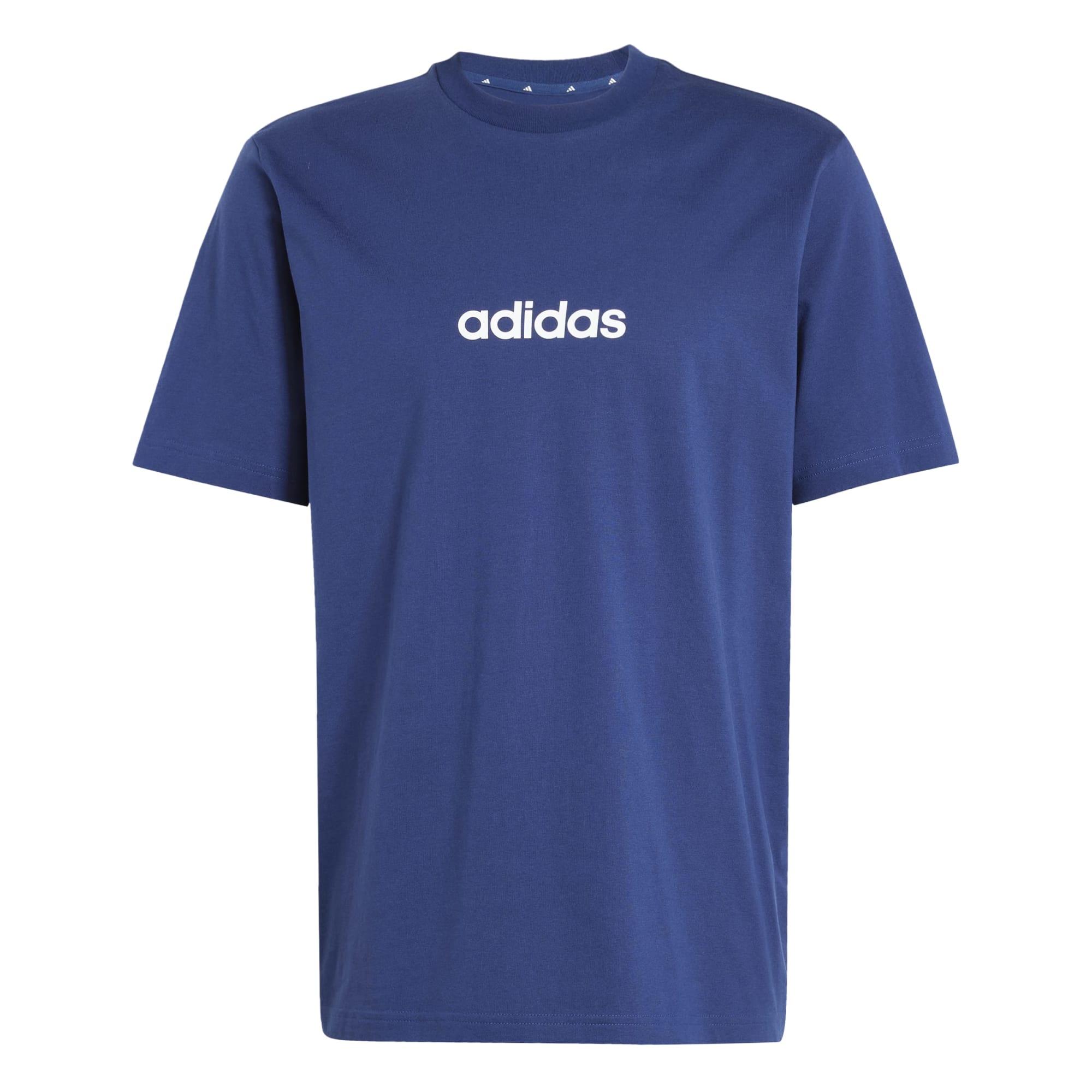T-shirt Essentials Linear Single Jersey - Blu / Bianco (Dark Blue)