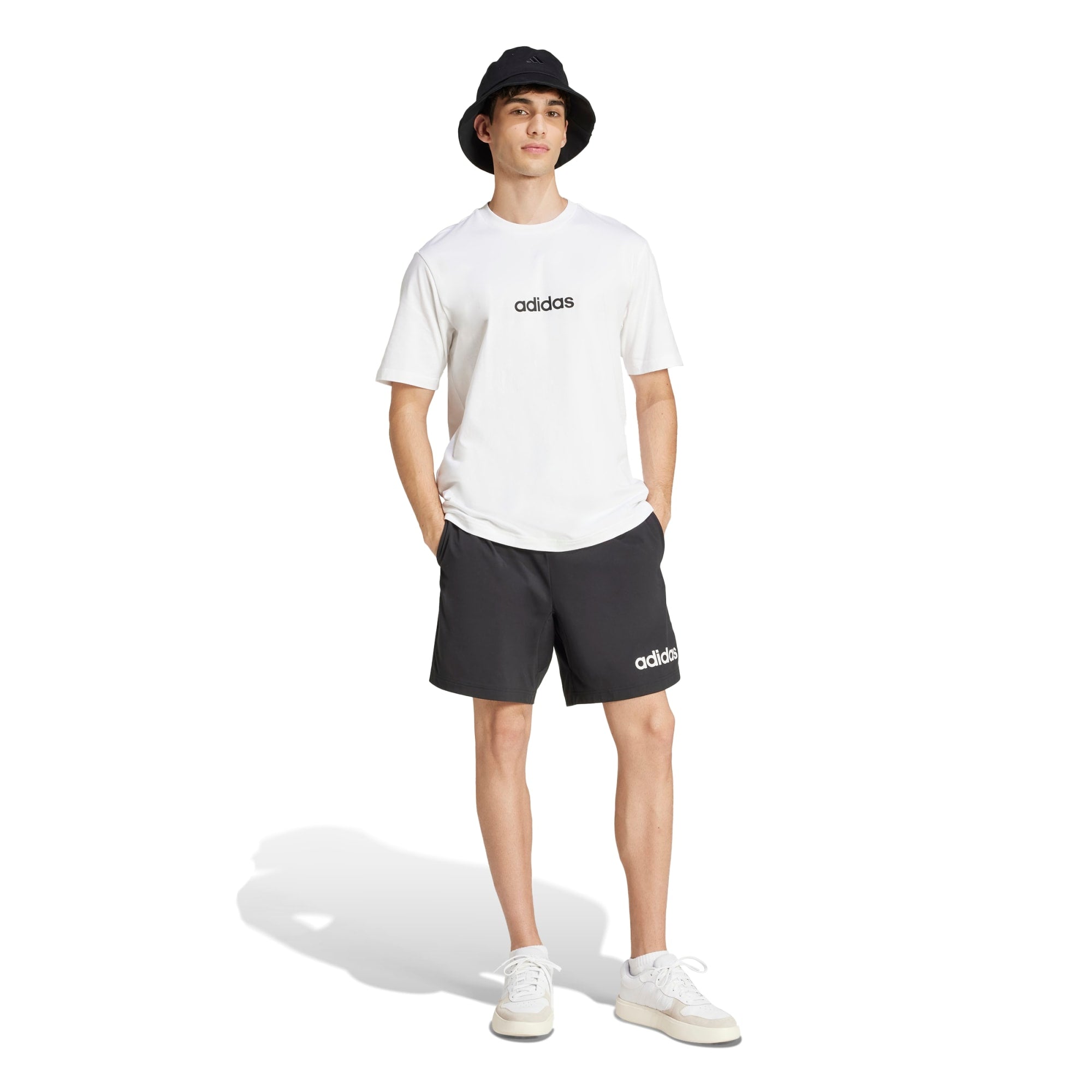 T-shirt Essentials Linear Single Jersey - Bianco