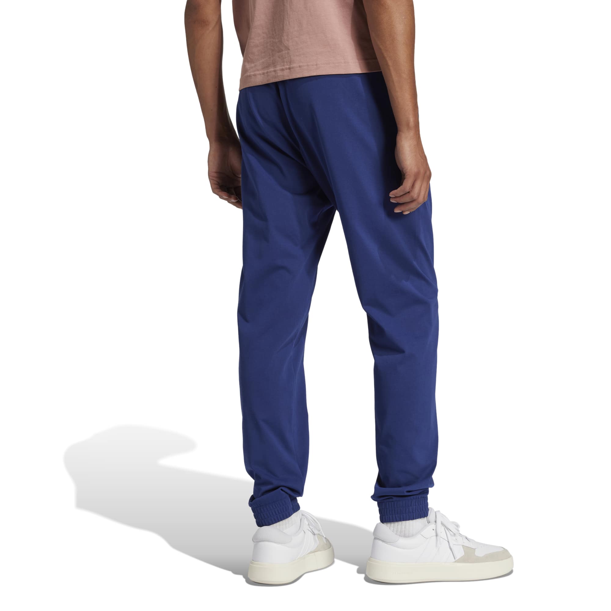 Pantaloni Essentials Linear Single Jersey - Blu / Bianco
