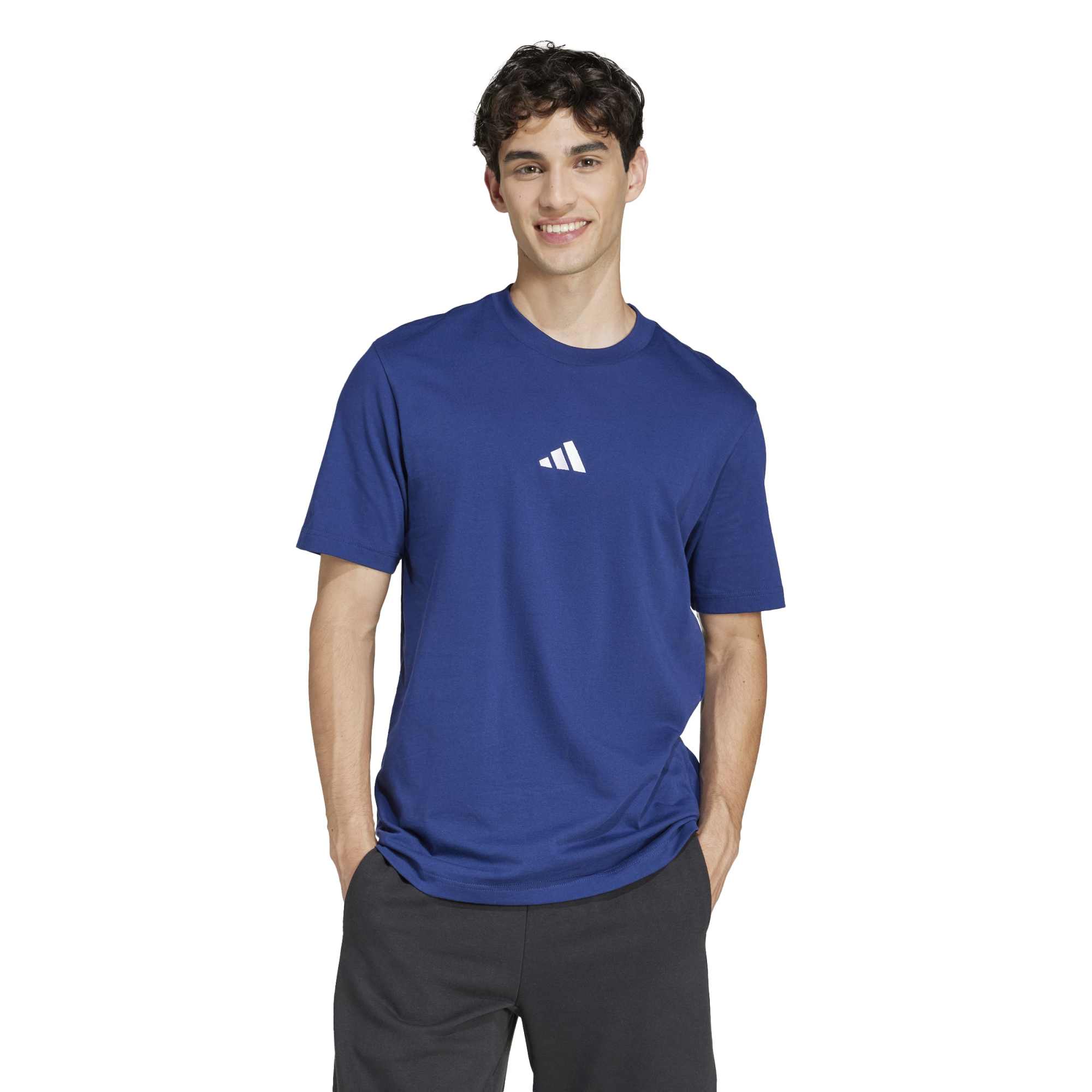 T-shirt Essentials Small Logo Single Jersey - Blu / Bianco