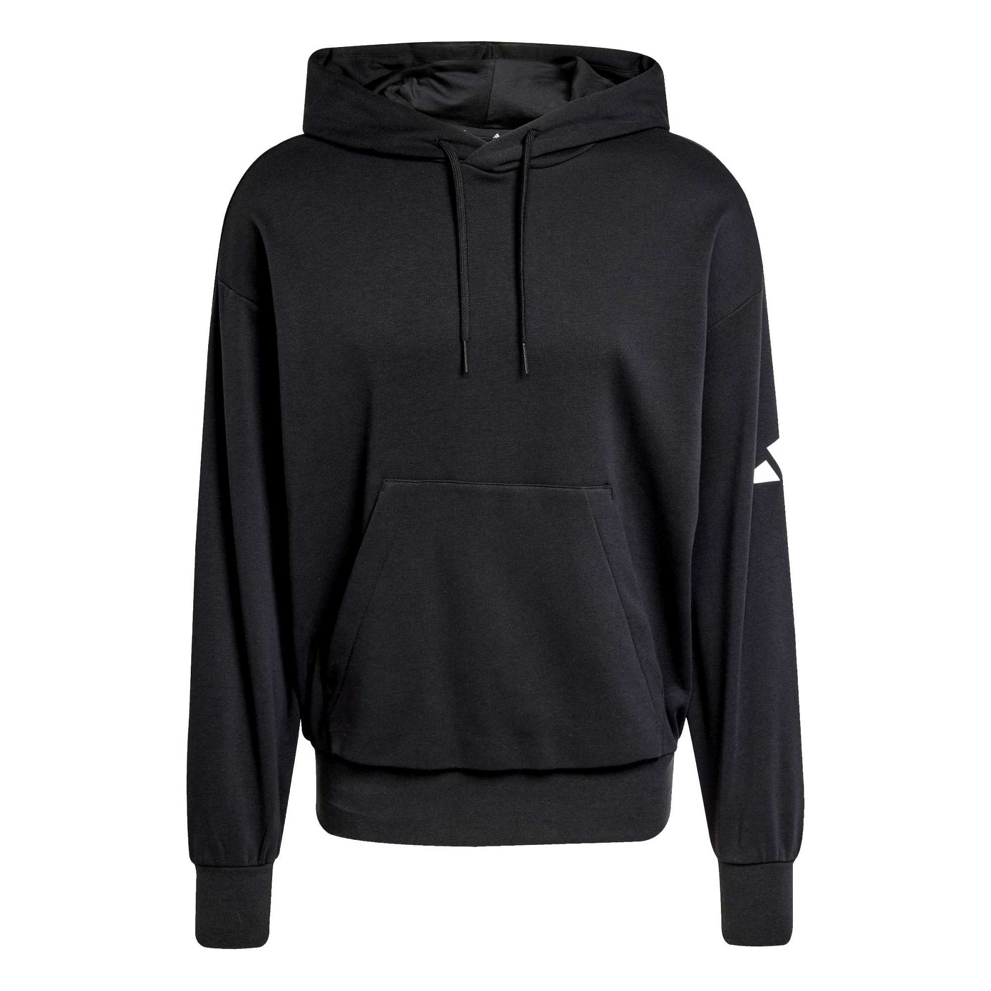 Felpa con cappuccio Essentials Loose-Fit 3 Bar Logo French Terry - Nero / Bianco