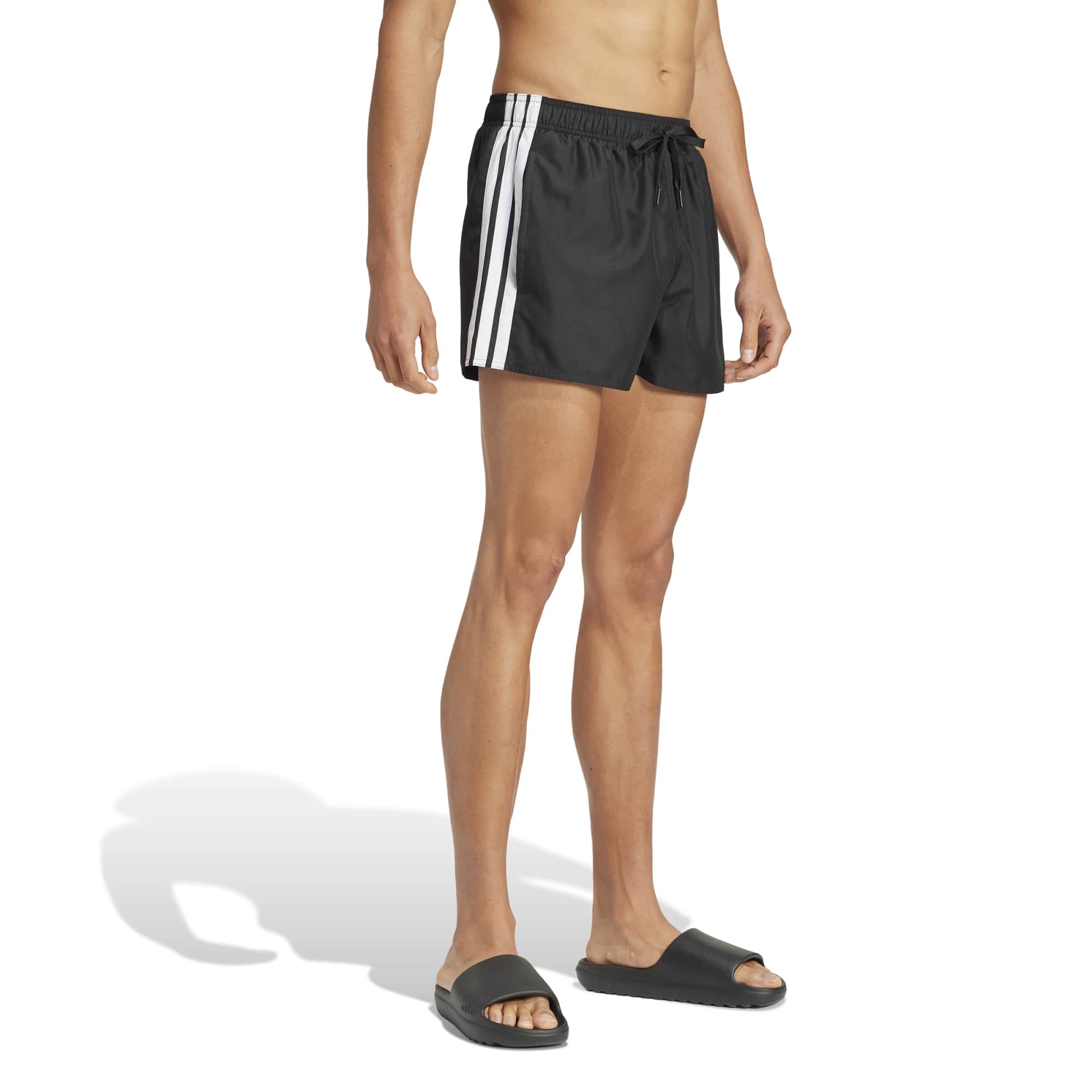 Pantaloncini da bagno a 3 strisce da 3 pollici - Nero / Bianco