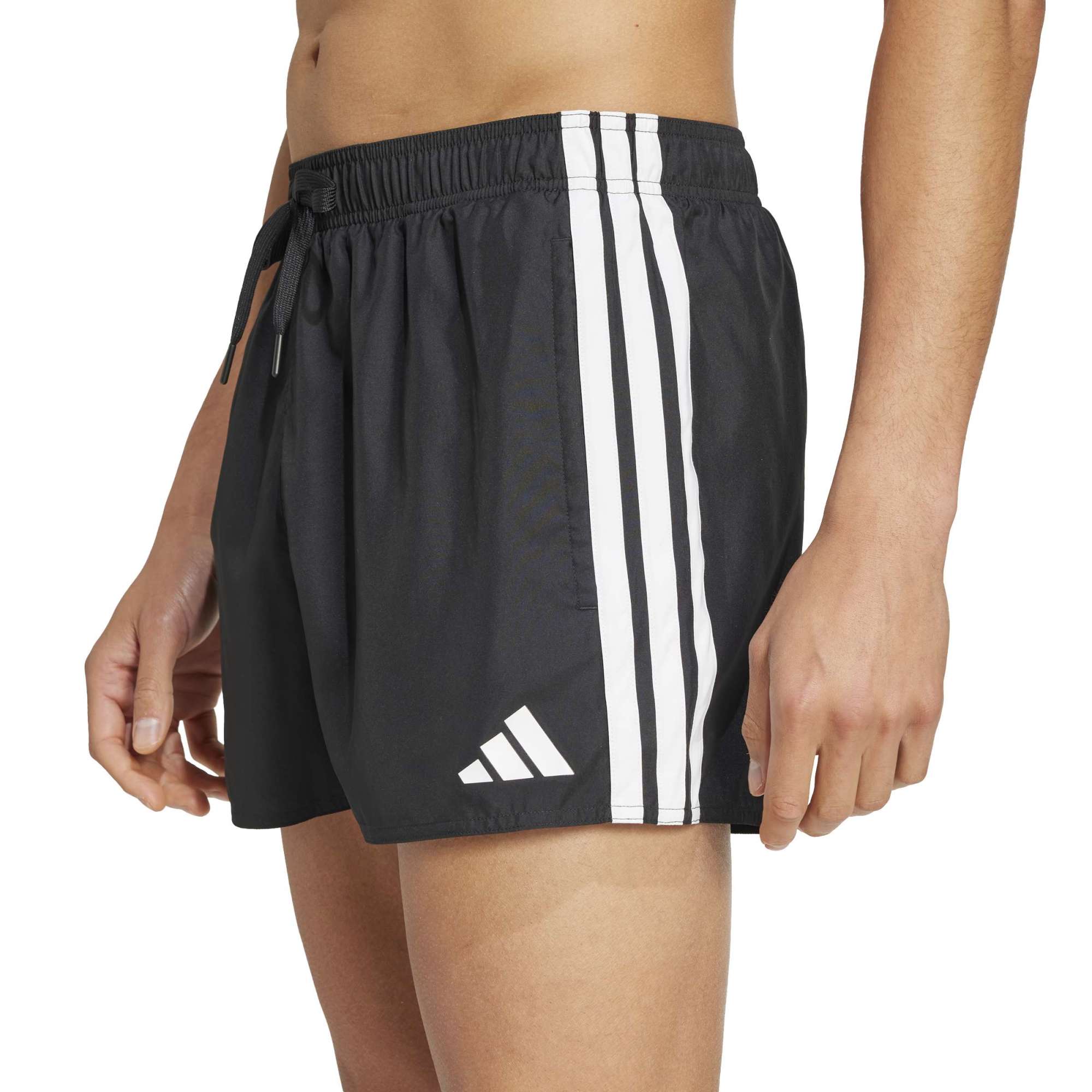 Pantaloncini da bagno a 3 strisce da 3 pollici - Nero / Bianco