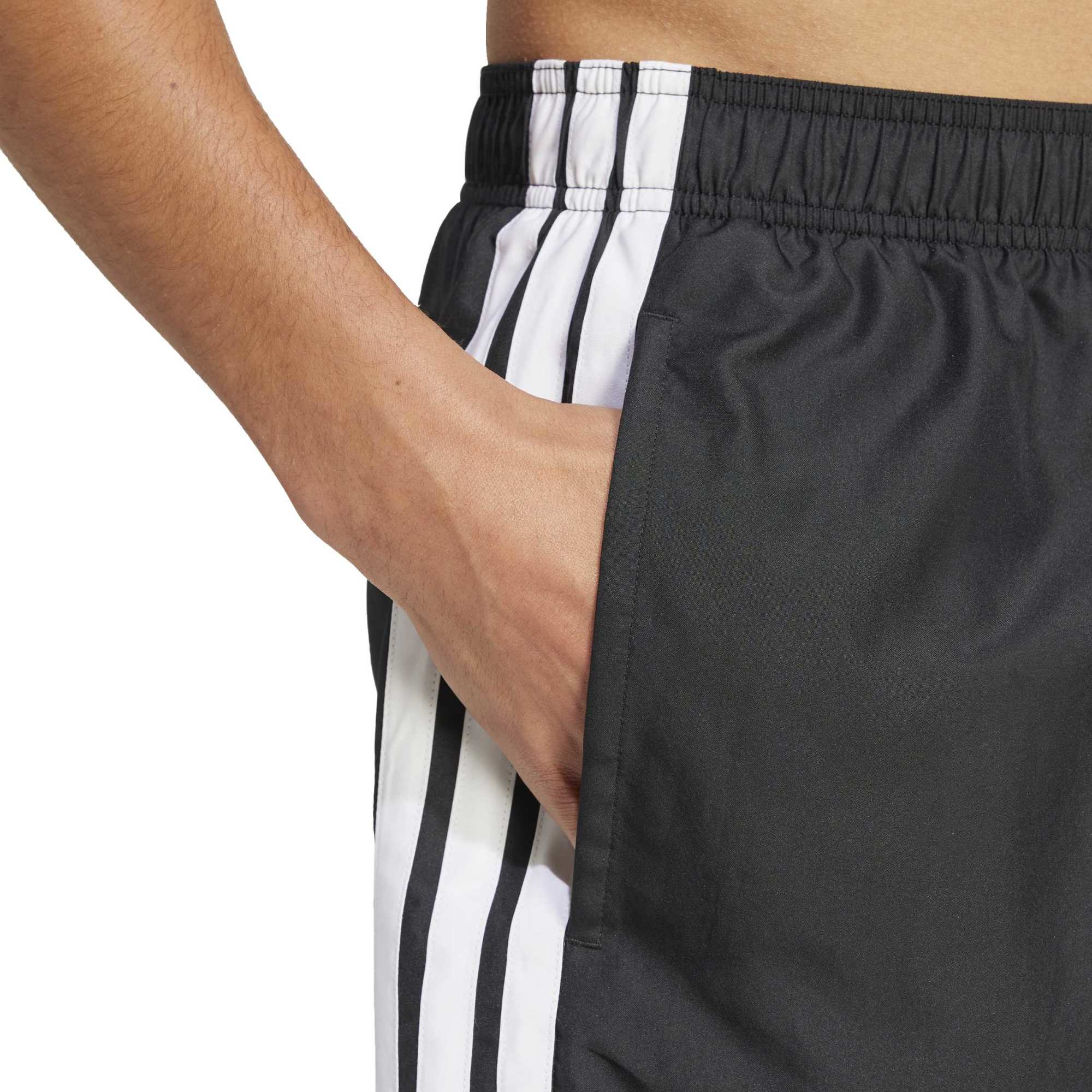 Pantaloncini da bagno a 3 strisce da 3 pollici - Nero / Bianco