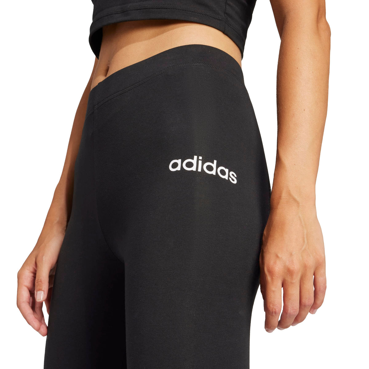 Adidas Leggings Essentials Linear Cotton Nero