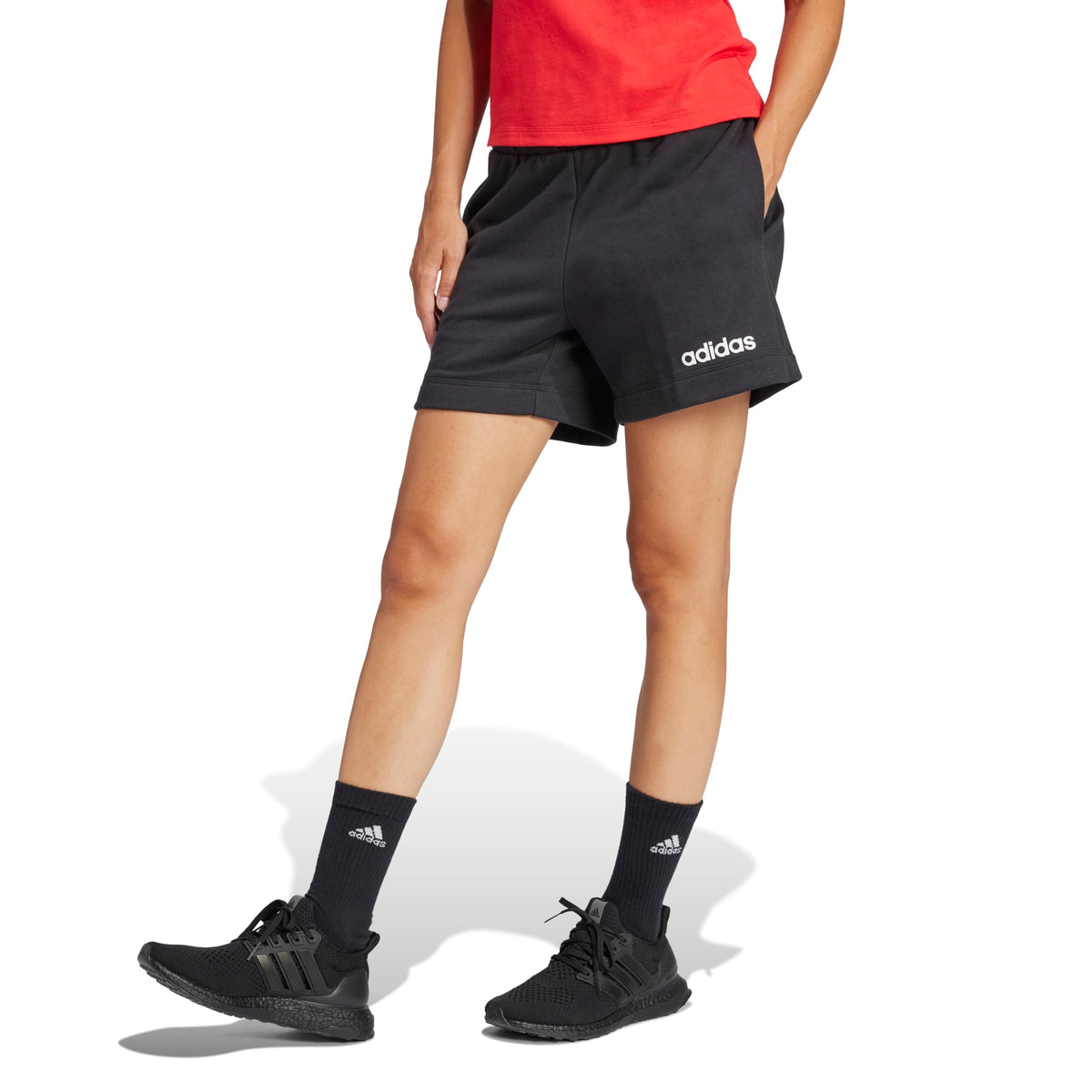 Short Essentials Linear French Terry - Nero / Bianco