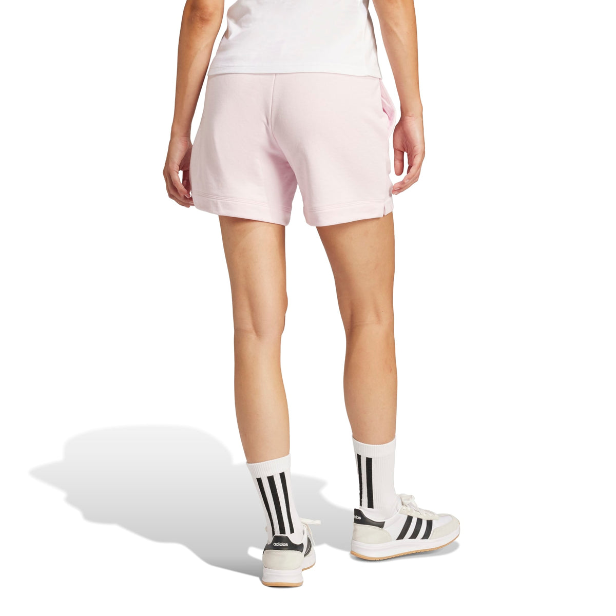 Short Essentials Linear French Terry - Rosa / Bianco (Clear Pink)