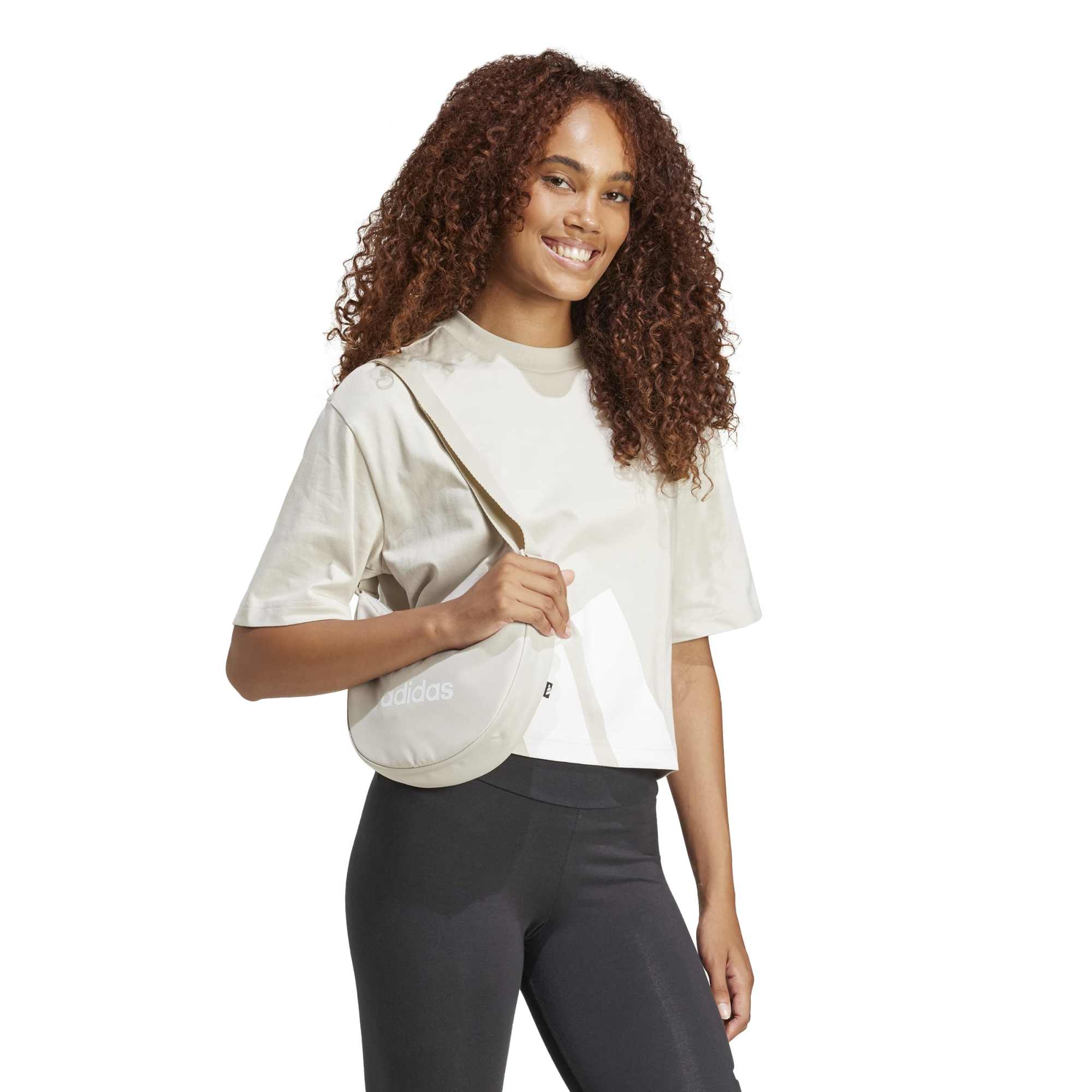 T-shirt Essentials Big Logo Boyfriend - Beige / Bianco