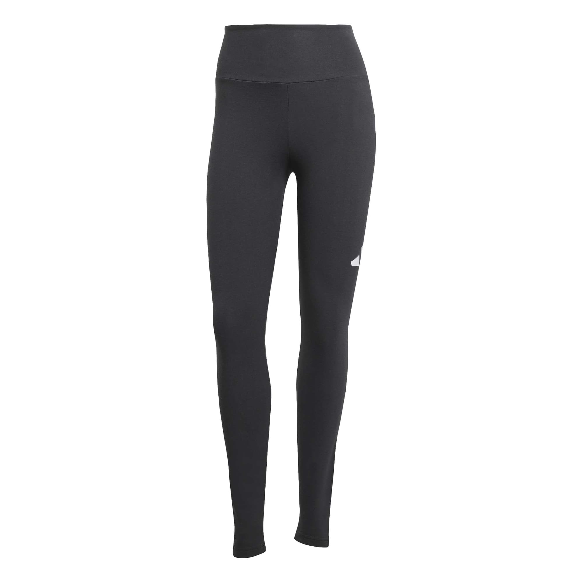 Leggings Essentials Big Logo Cotton - Nero / Bianco