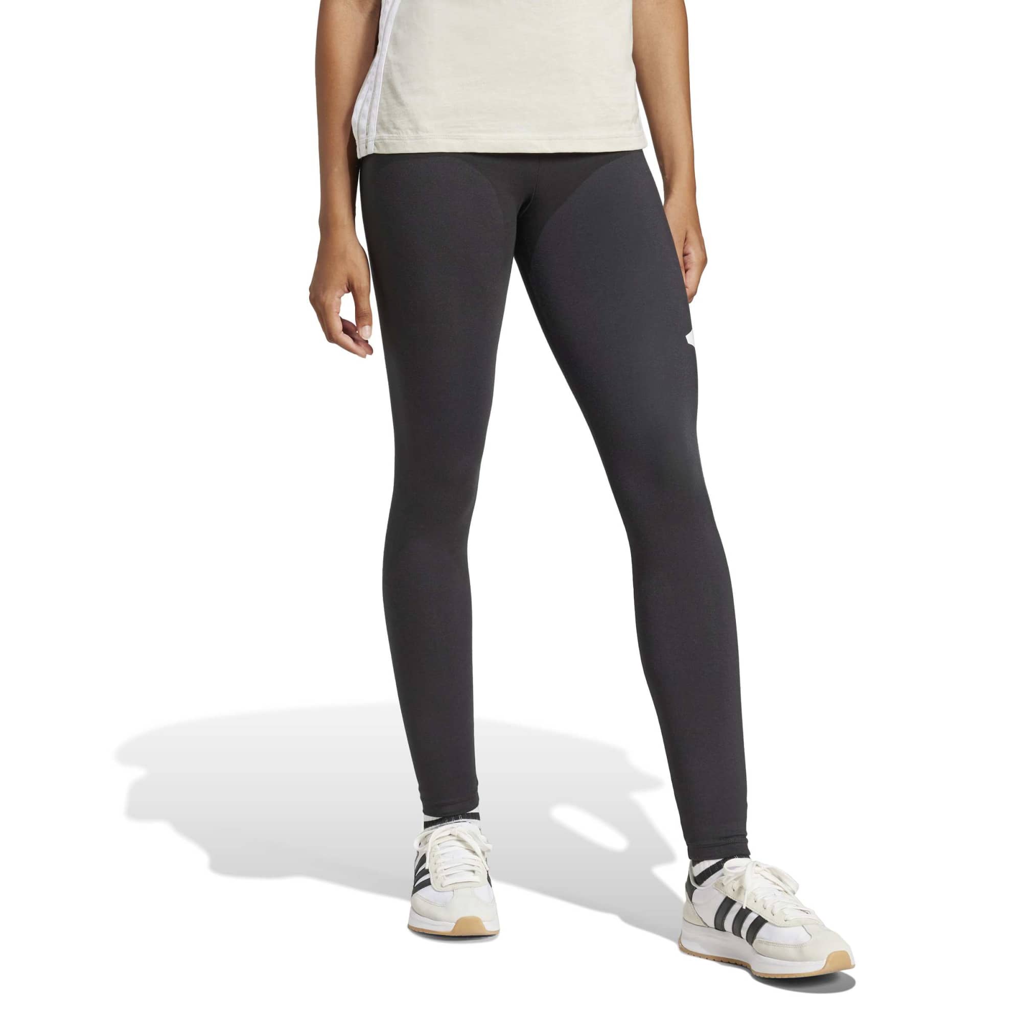 Leggings Essentials Big Logo Cotton - Nero / Bianco