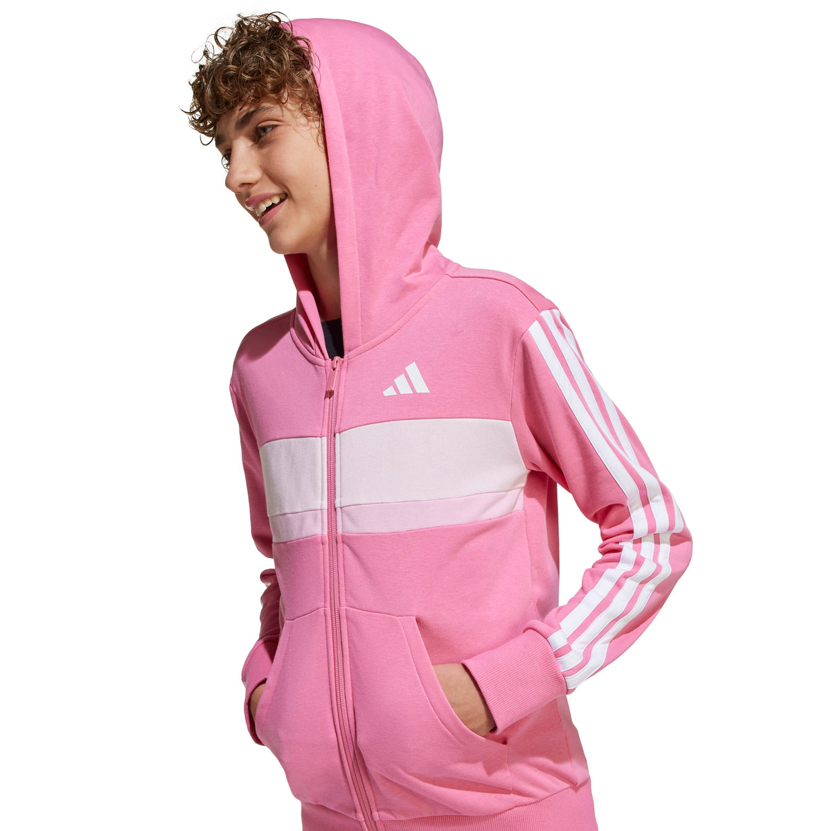 Adidas Tuta Seasonal Essentials Tiberio 3-Stripes French Terry Junior Rosa