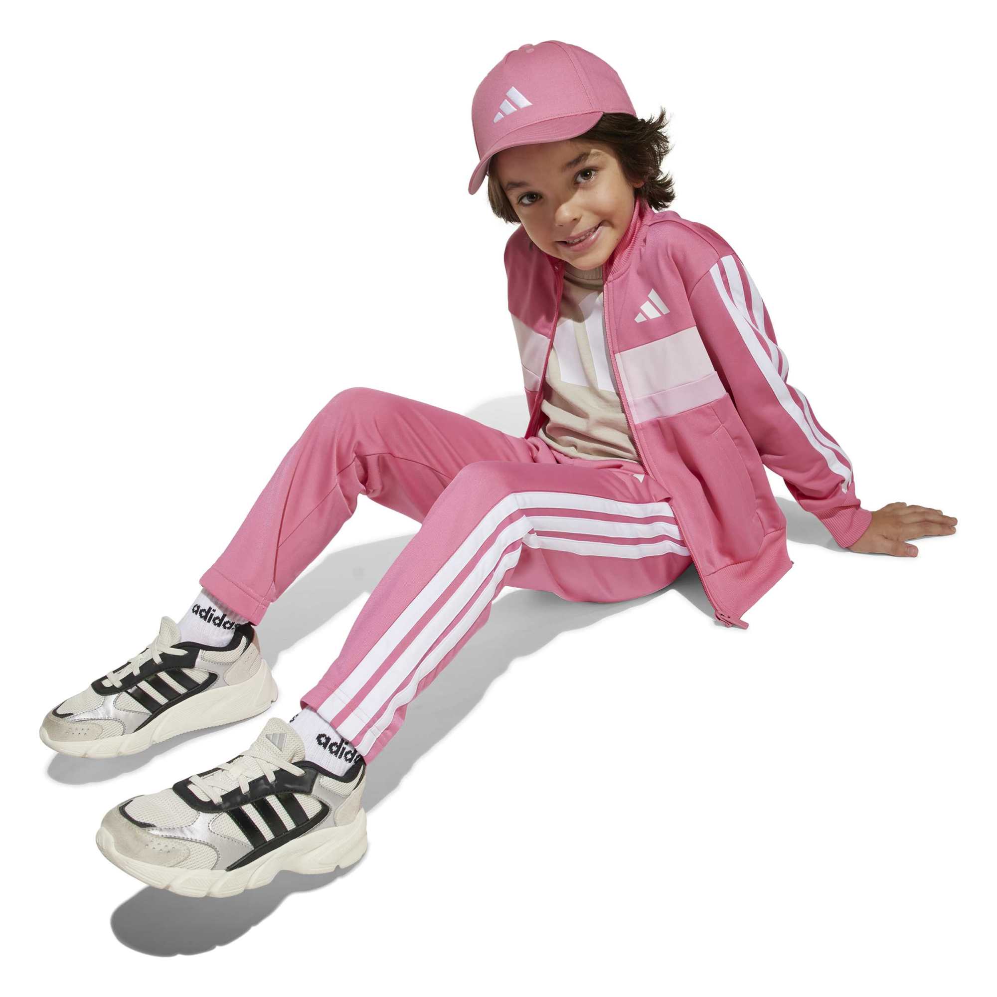 Tuta Seasonal Essentials Tiberio 3-Stripes Tricot Kids - Rosa