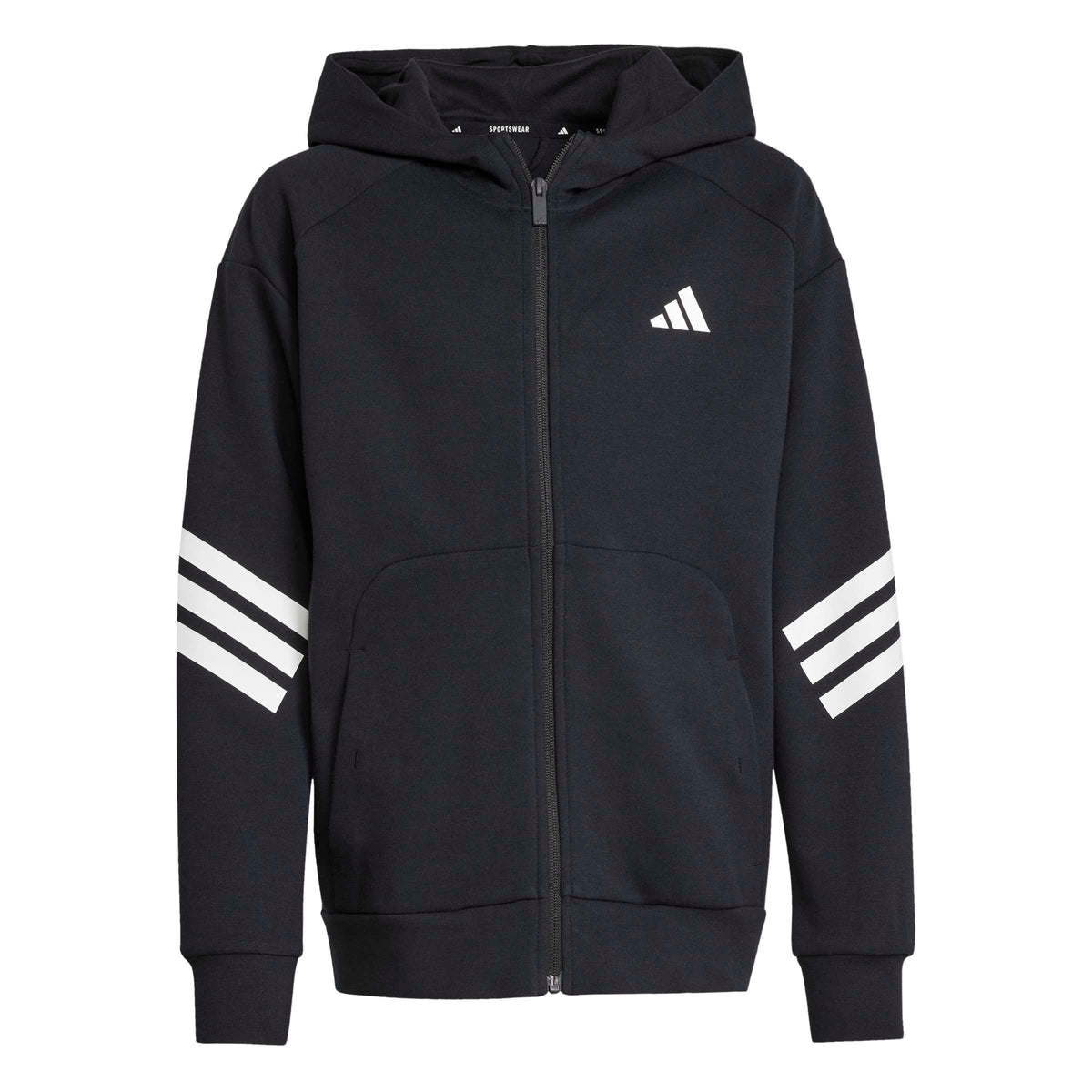 Adidas Giacca da Allenamento Future Icons 3-Stripes Full-zip Hooded Junior Nero