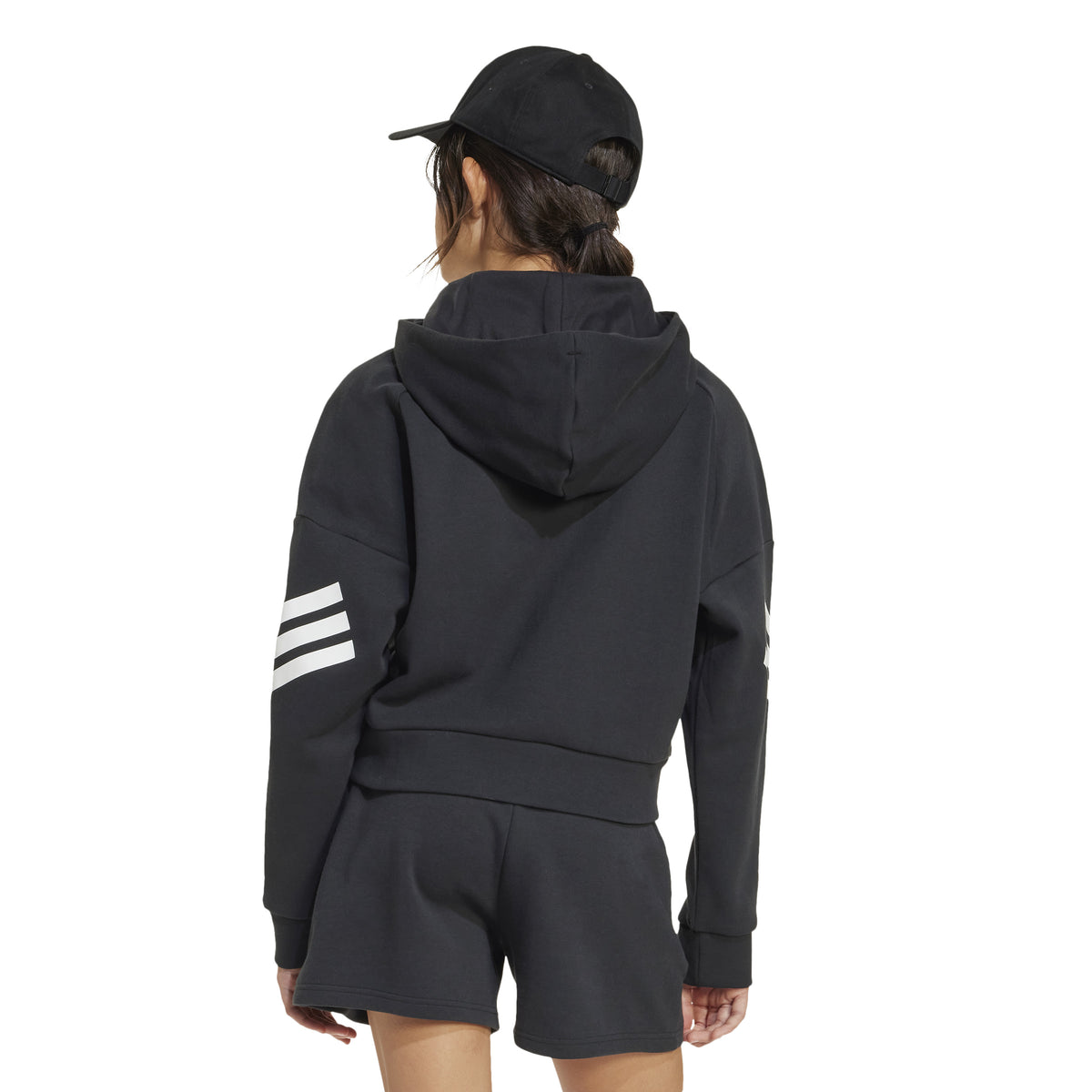Adidas Giacca da Allenamento Future Icons 3-Stripes Full-zip Hooded Junior Nero